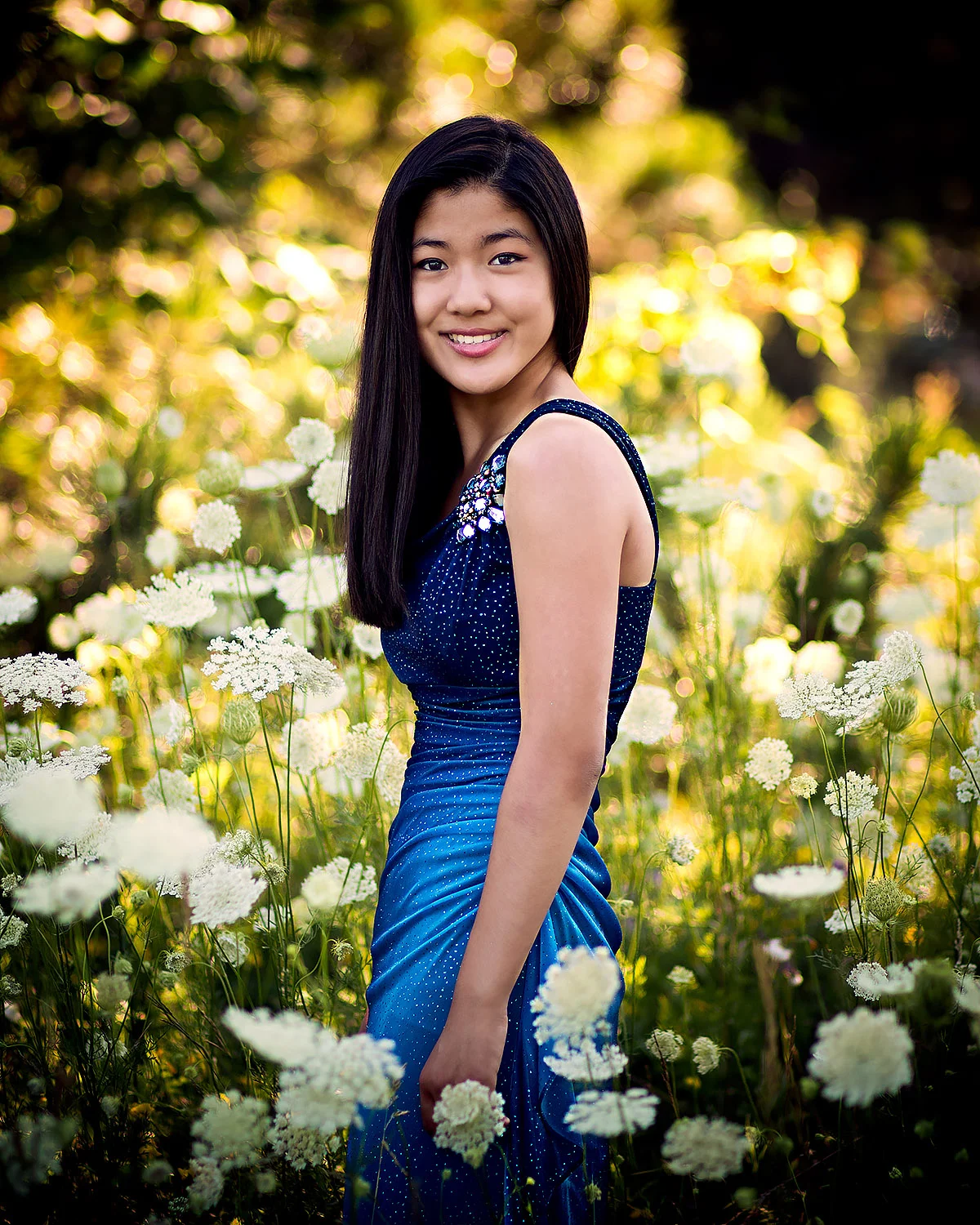 Senior Girl in Flowers
