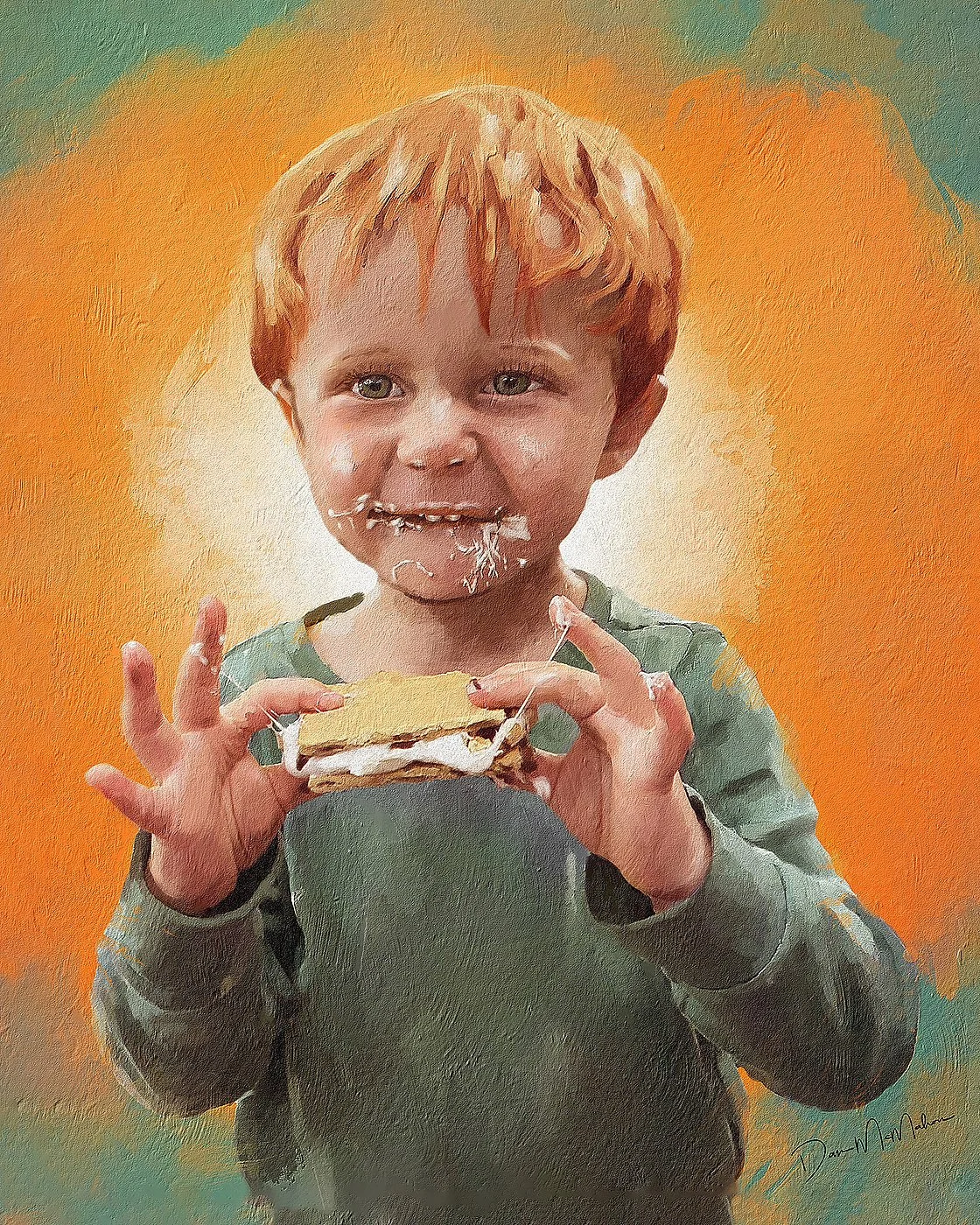 painted child's portrait
