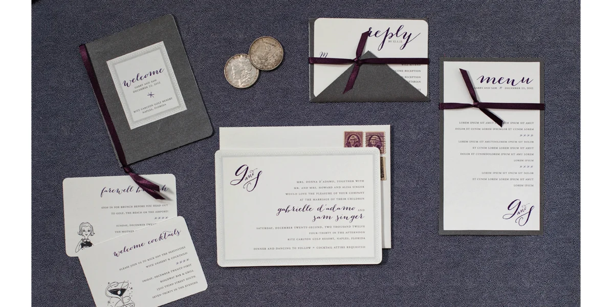 chicago letterpress wedding invitations postscript paper