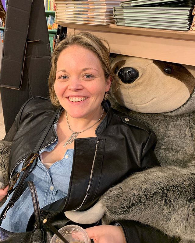 Made a new friend. He told me his name was Seymour. Sometimes you just gotta get on the floor in the middle of a bookstore and act like a little kid. #creatingjoy #embracingwonder #fearexperiment