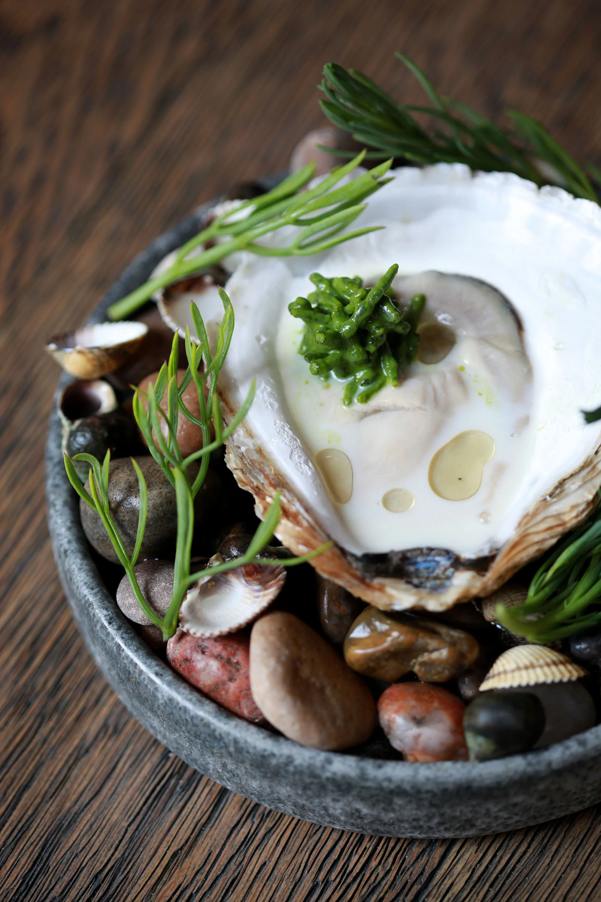Oyster and samphire, Noma.