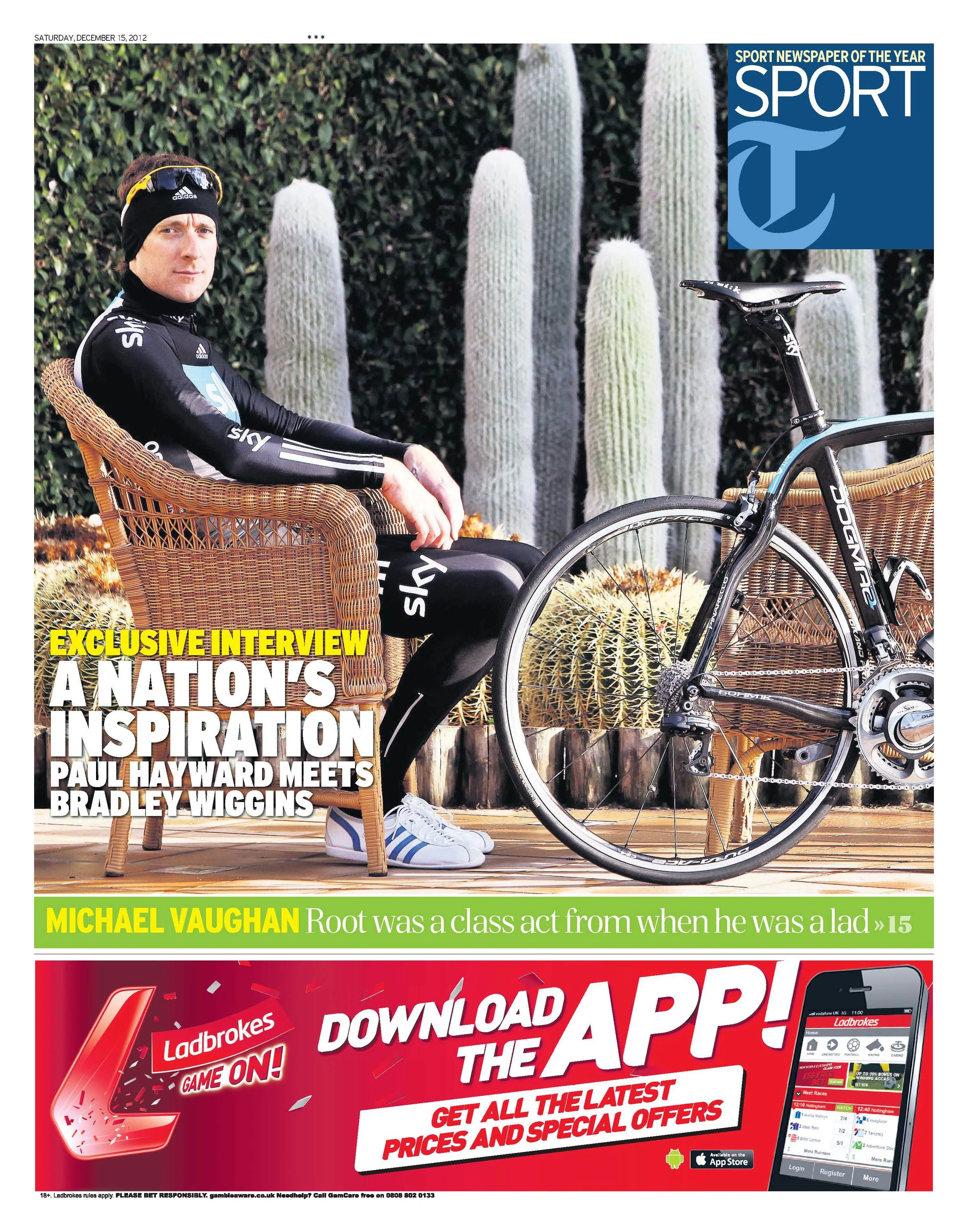 Bradley Wiggins in Mallorca, The Daily Telegraph