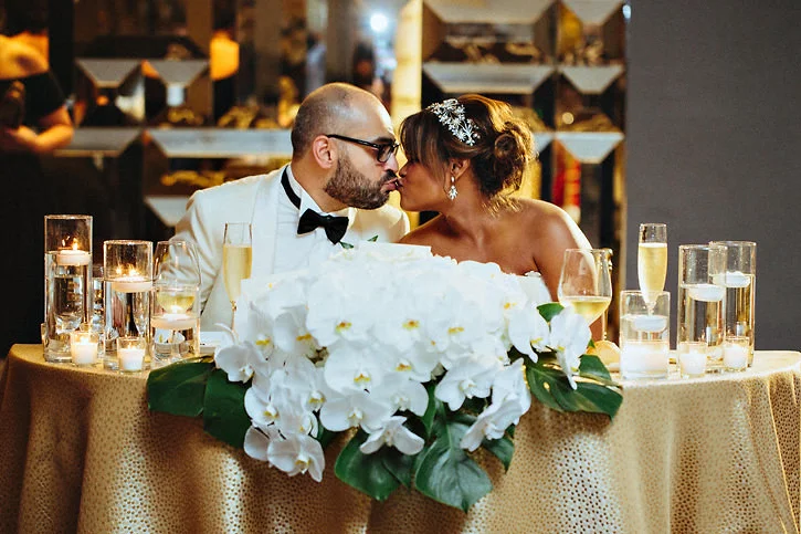 T Bride and Groom Table Decor — Orchids By Lupe