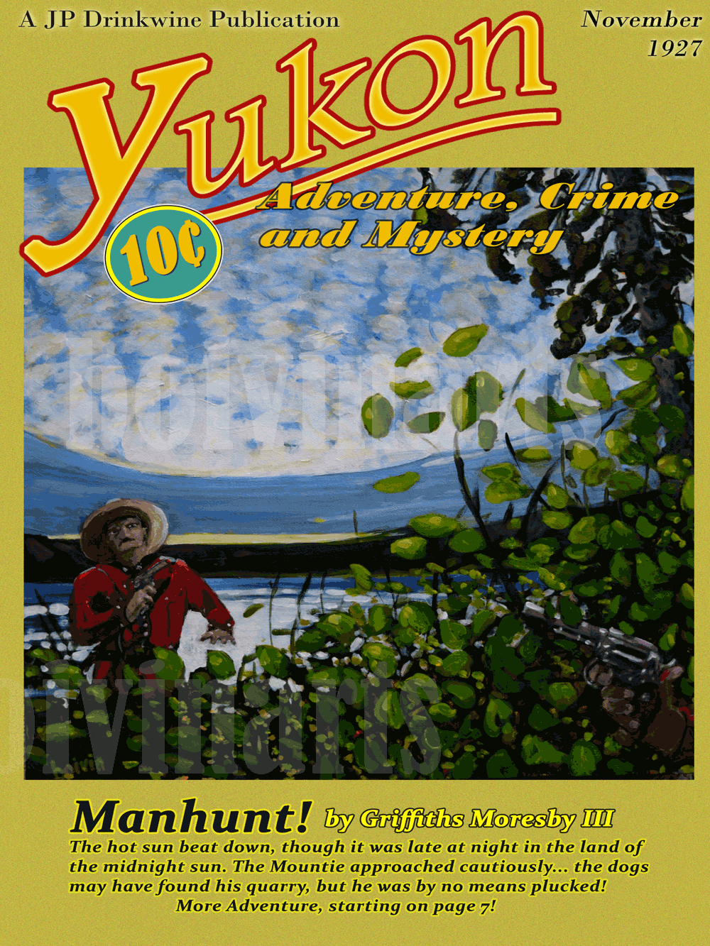 Manhunt! Yukon Adventure, Crime and Mystery, November 1927