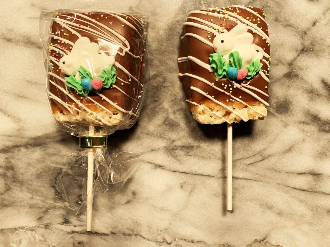 Easter Caramel Crispy Pop