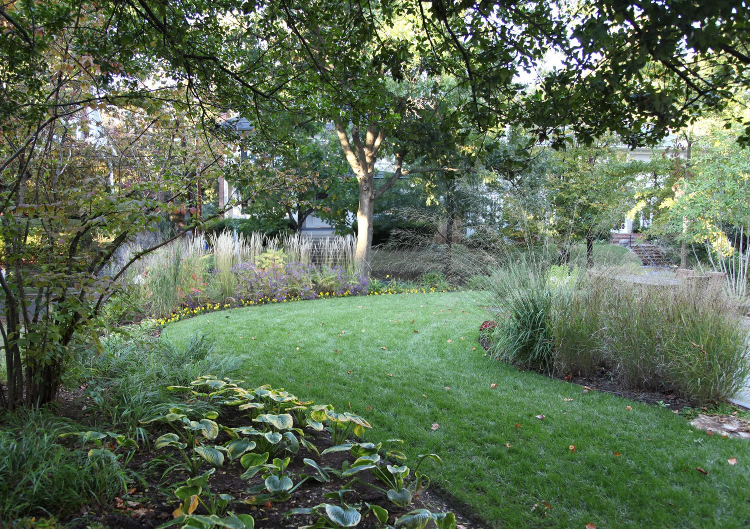 Project Location: Washington, DC (Chevy Chase) Completion: Fall 2011 General Contractor: JM Landscaping Primary Material Palette: Old Spruce Mtn. flagstone, select blue thermal finish bluestone, ipe, pine straw Photos By: Moody Landscape Architecture