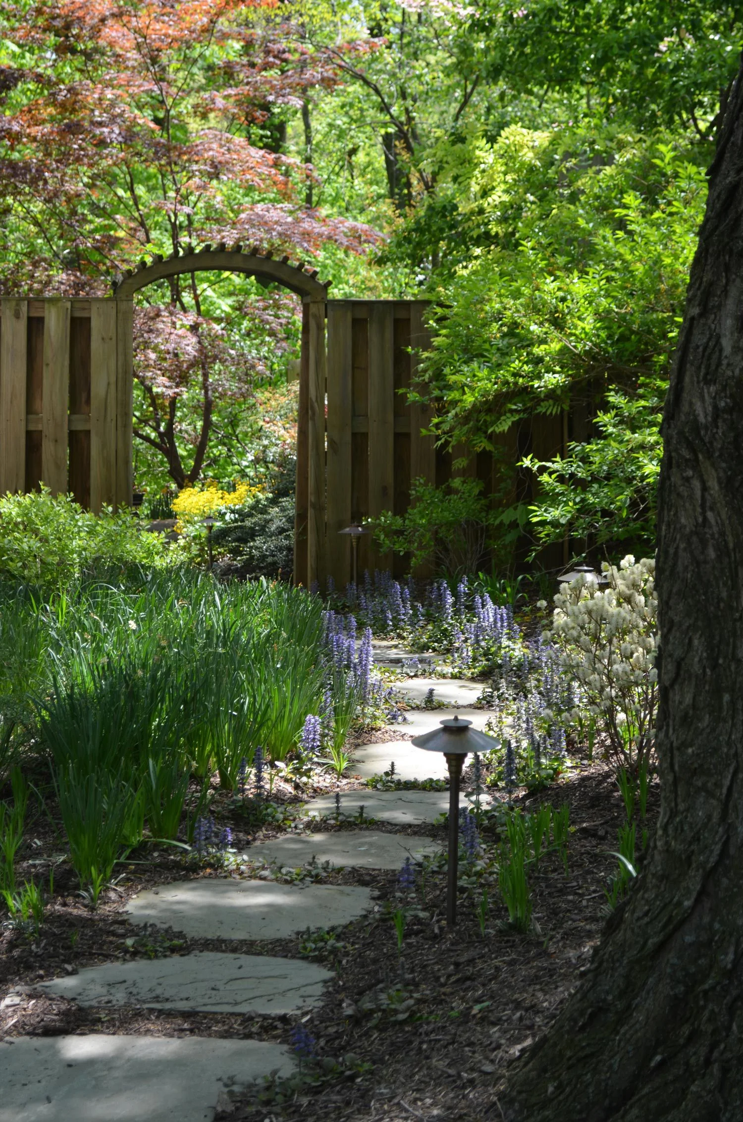 Project Location: Arlington, VA Completion: Spring 2012 General Contractor: Redux Garden & Home Primary Material Palette: full range natural cleft bluestone, select blue thermal finish bluestone, Maryland fieldstone, Bull Run brown and tan stone Photos By: Moody Landscape Architecture (unless noted otherwise)