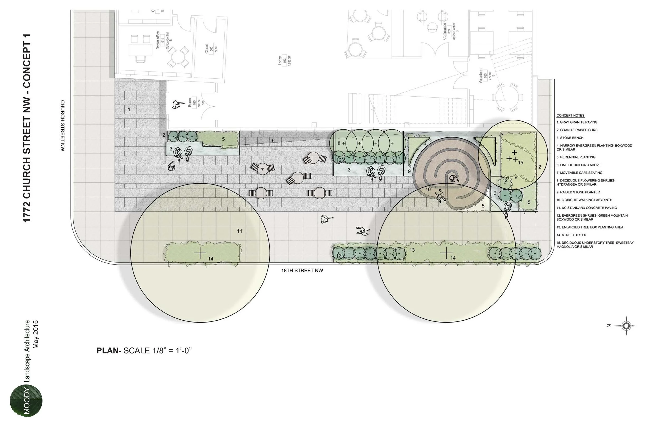 Project Location: Washington, DC (Dupont Circle) Project Developer: CAS Riegler Project Architect: Hickok Cole Architects Image By: Moody Landscape Architecture (unless noted otherwise)