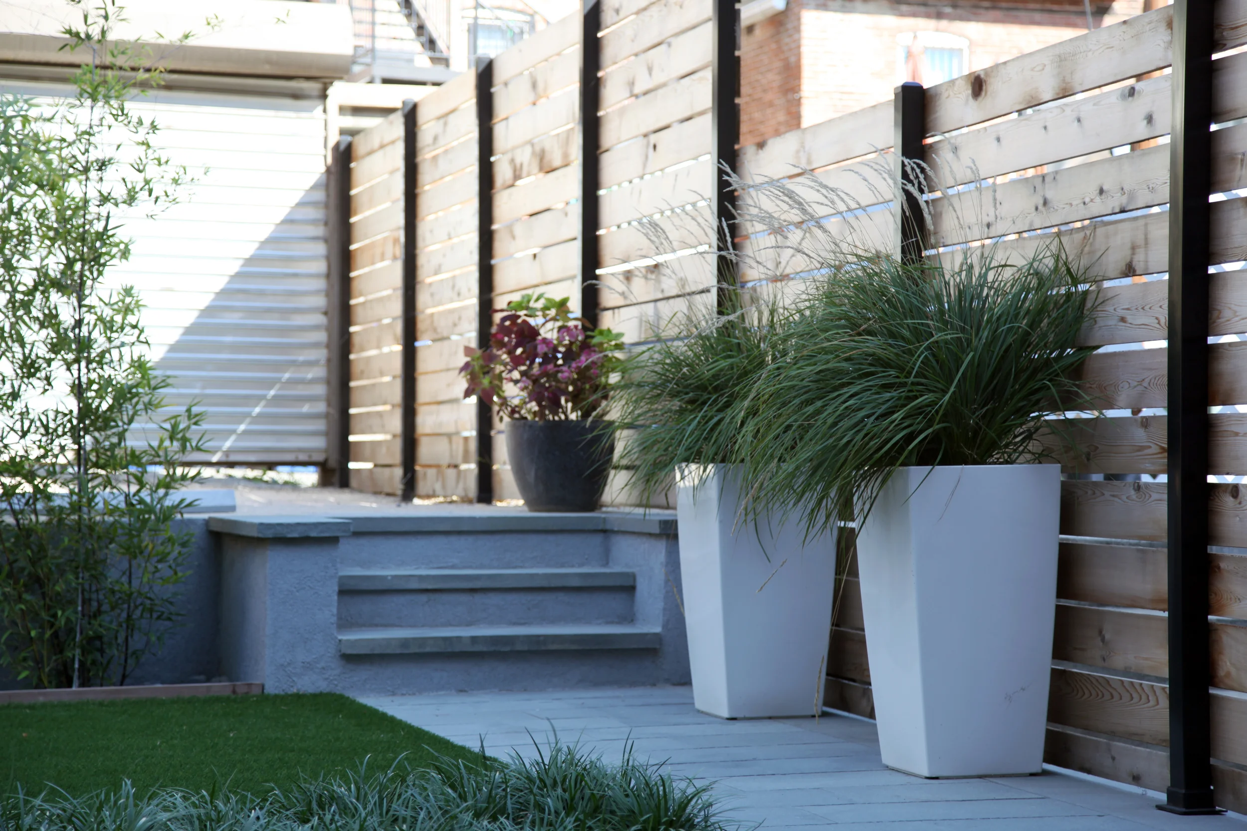 Project Location: Washington, DC (Columbia Heights) Completion: Spring 2015 General Contractor: Redux Garden & Home Primary Material Palette: thermal finish select blue bluestone, cedar, stucco concrete, synthetic turf, ipe Photos By: Moody Landscape Architecture