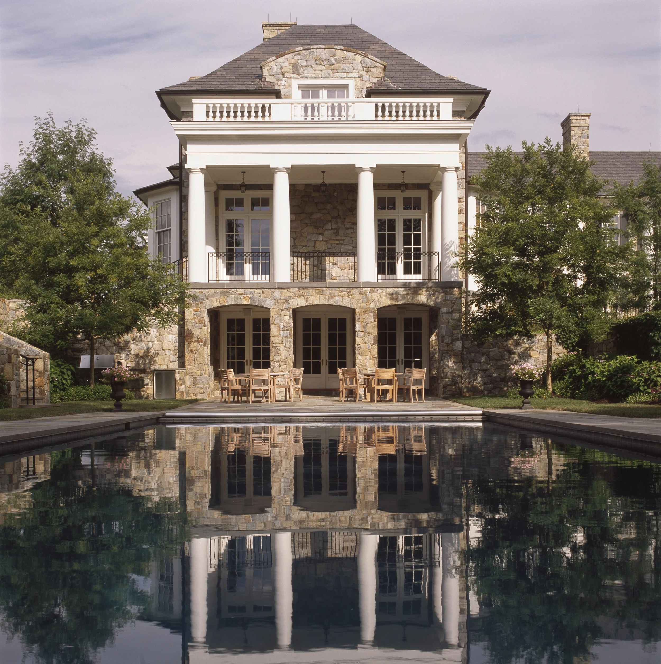 Project Location: Howard County, Maryland Completion: 2006 General Contractor: Horizon Builders, Chapel Valley Project Architect: Muse Architects Primary Material Palette: fieldstone, bluestone Photos By: Erik Kvalsvik Awards: Merit Award, American Society of Landscape Architects Maryland Chapter, 2006 Outstanding Landscaping Award, Washington Spaces, 2008