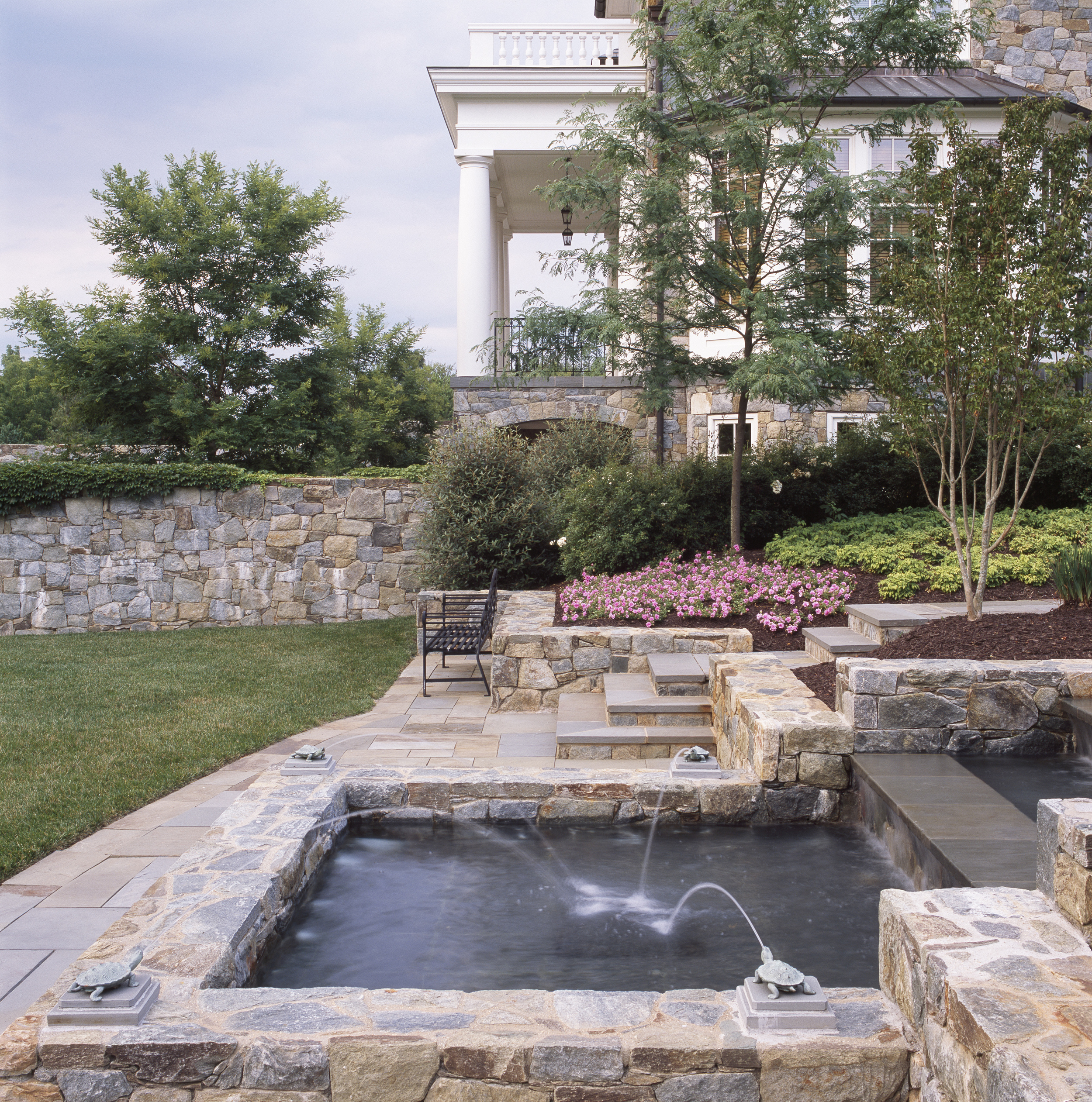   Project Location:&nbsp; Howard County, Maryland  Completion: &nbsp;&nbsp;2006  General Contractor:&nbsp; Horizon Builders, Chapel Valley  Project Architect:&nbsp; Muse Architects  Primary Material Palette: &nbsp;fieldstone, bluestone  Photos By:&nb