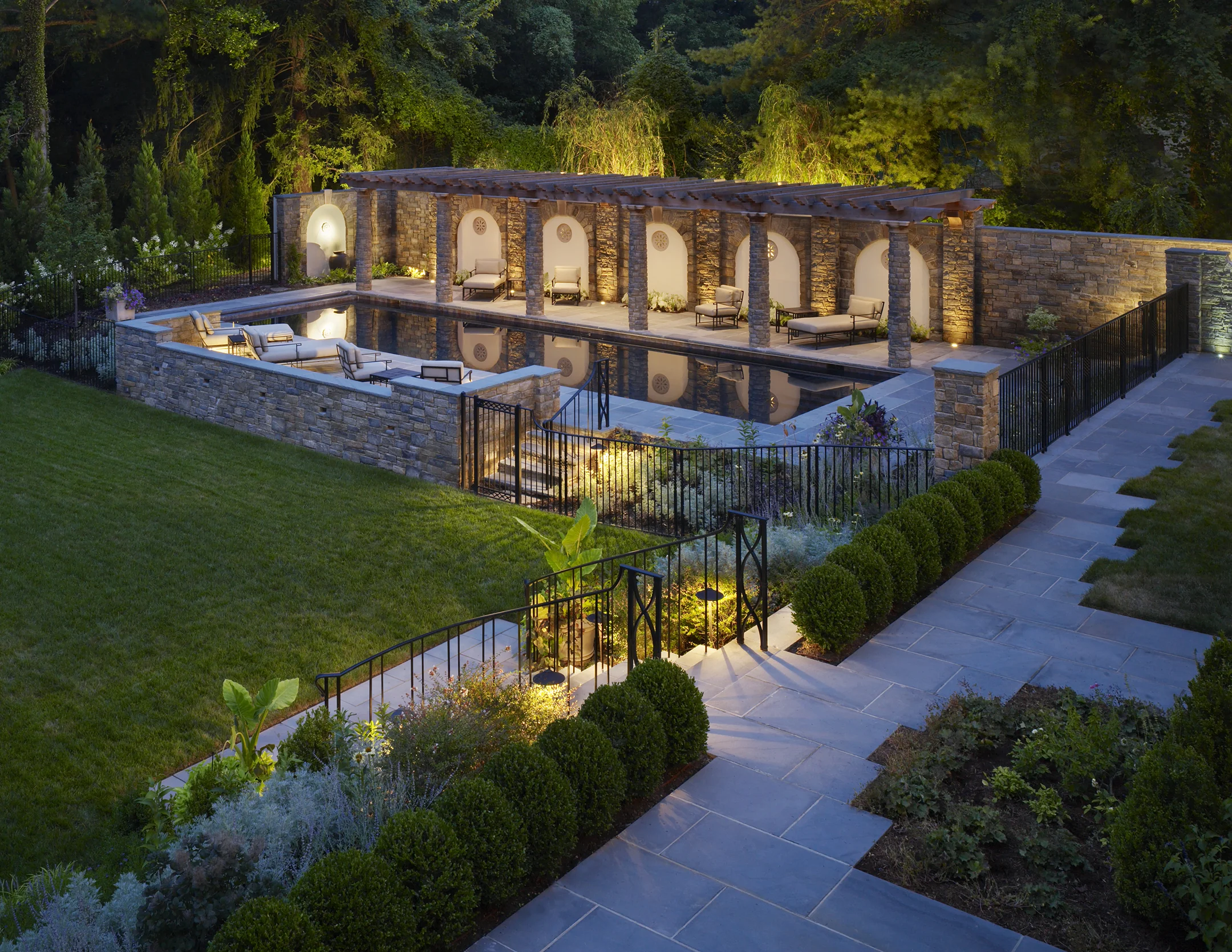 Project Location: McLean, Virginia Completion: 2008 General Contractor: Tilson Group Primary Material Palette: fieldstone, bluestone Photos By: Allen Russ