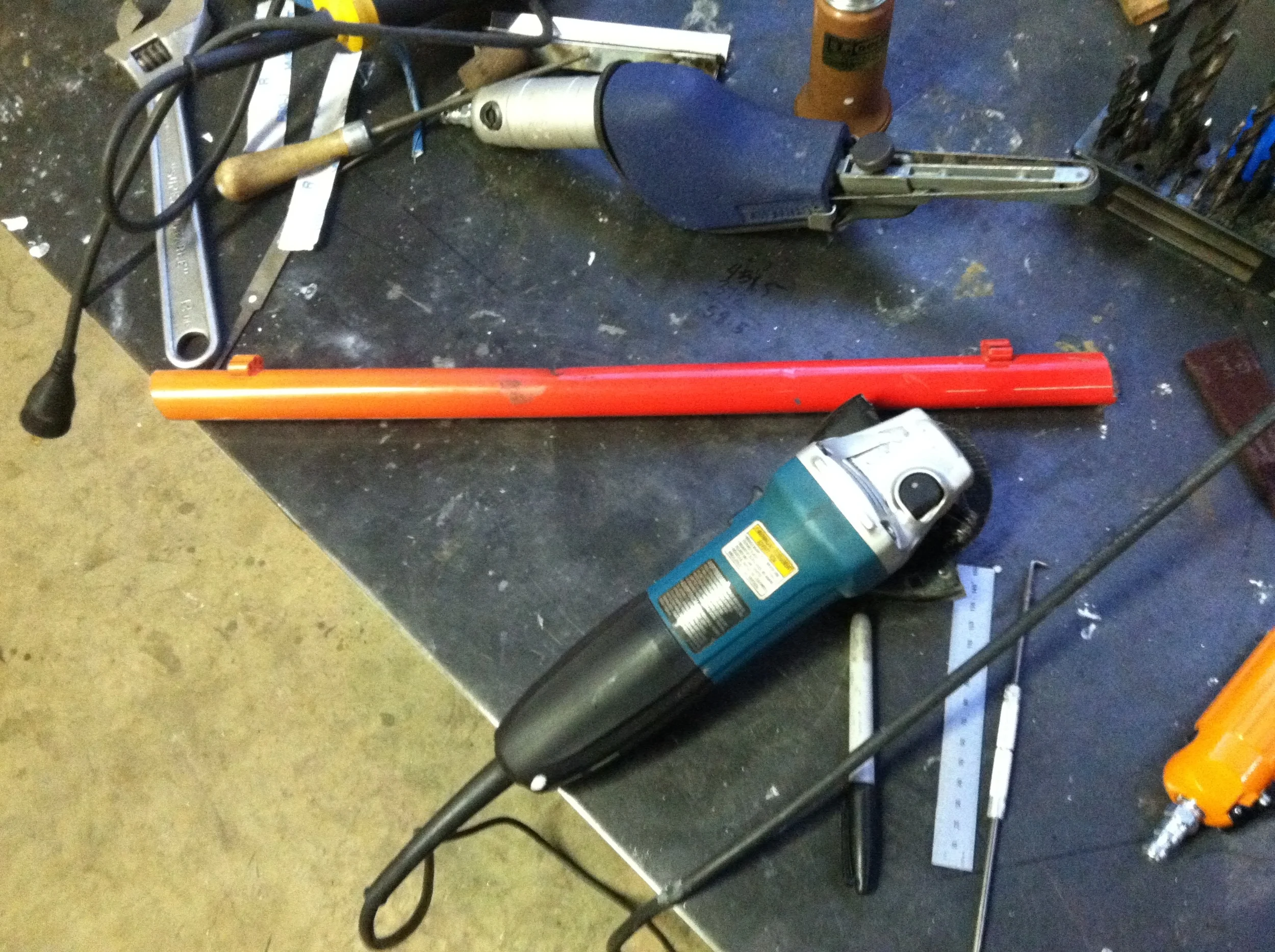 Quick work with the angle grinder.