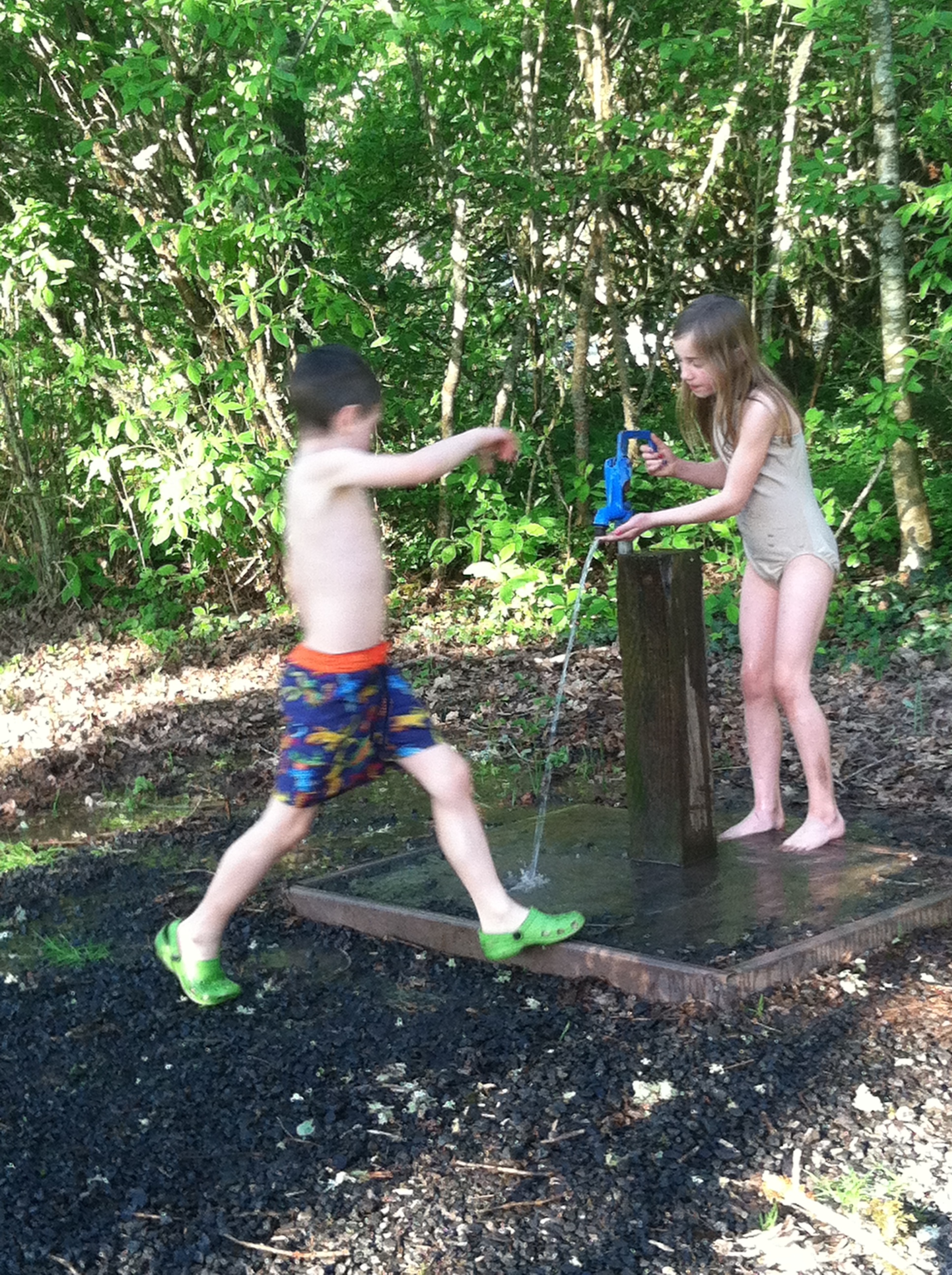 From wearing all of the clothing we brought to swimsuits in three days.