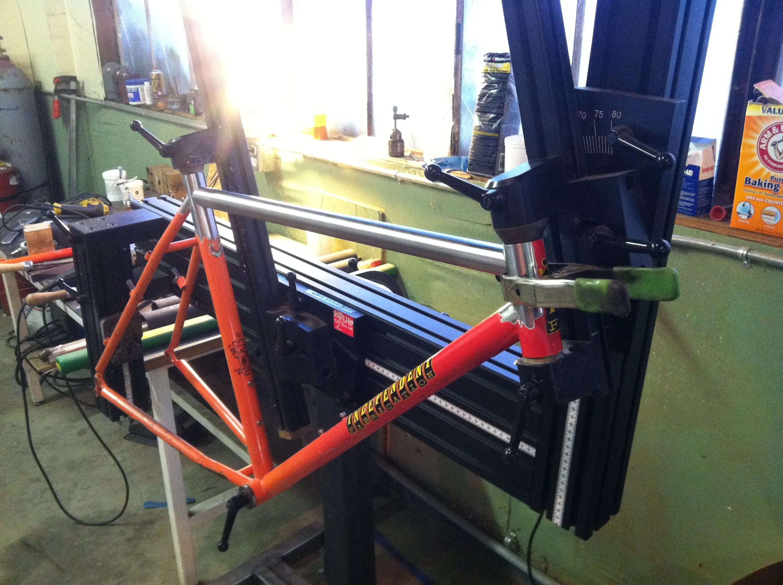 Top tube replacement on an Indy Fab mountain bike.