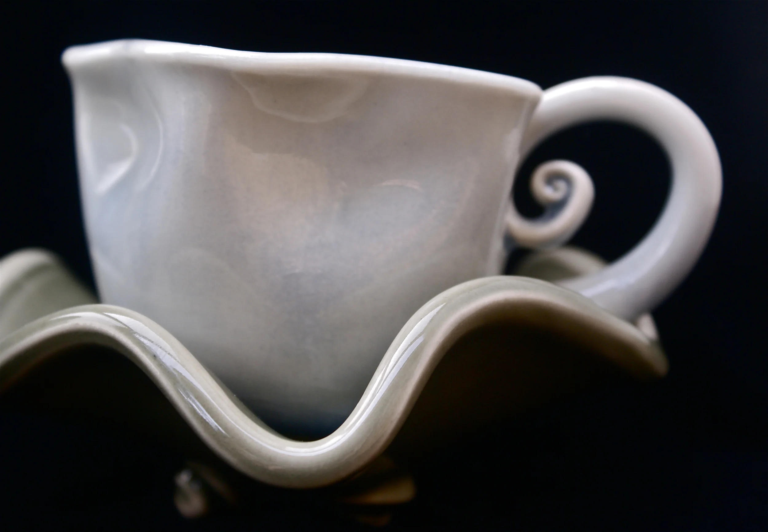 whimsical teacup, detail