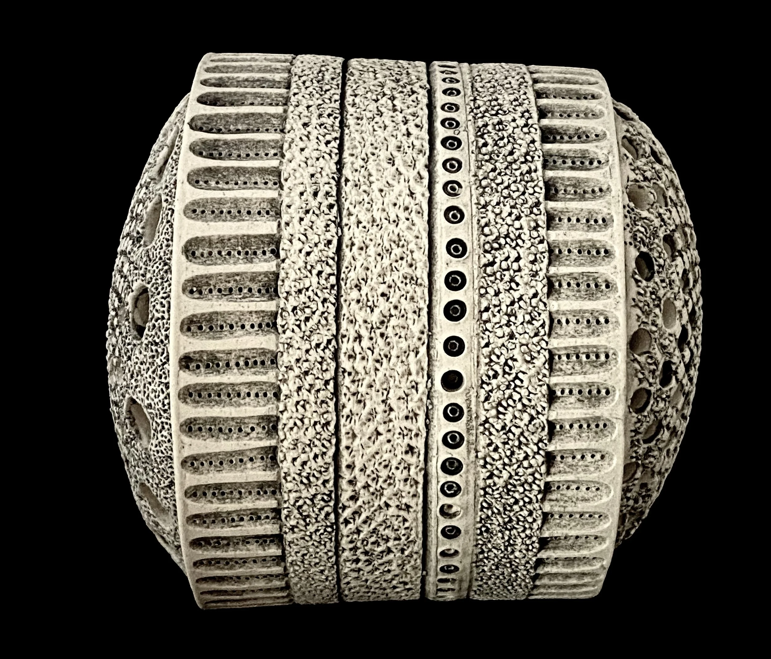 Centric Diatom pierced sculpture, view #2