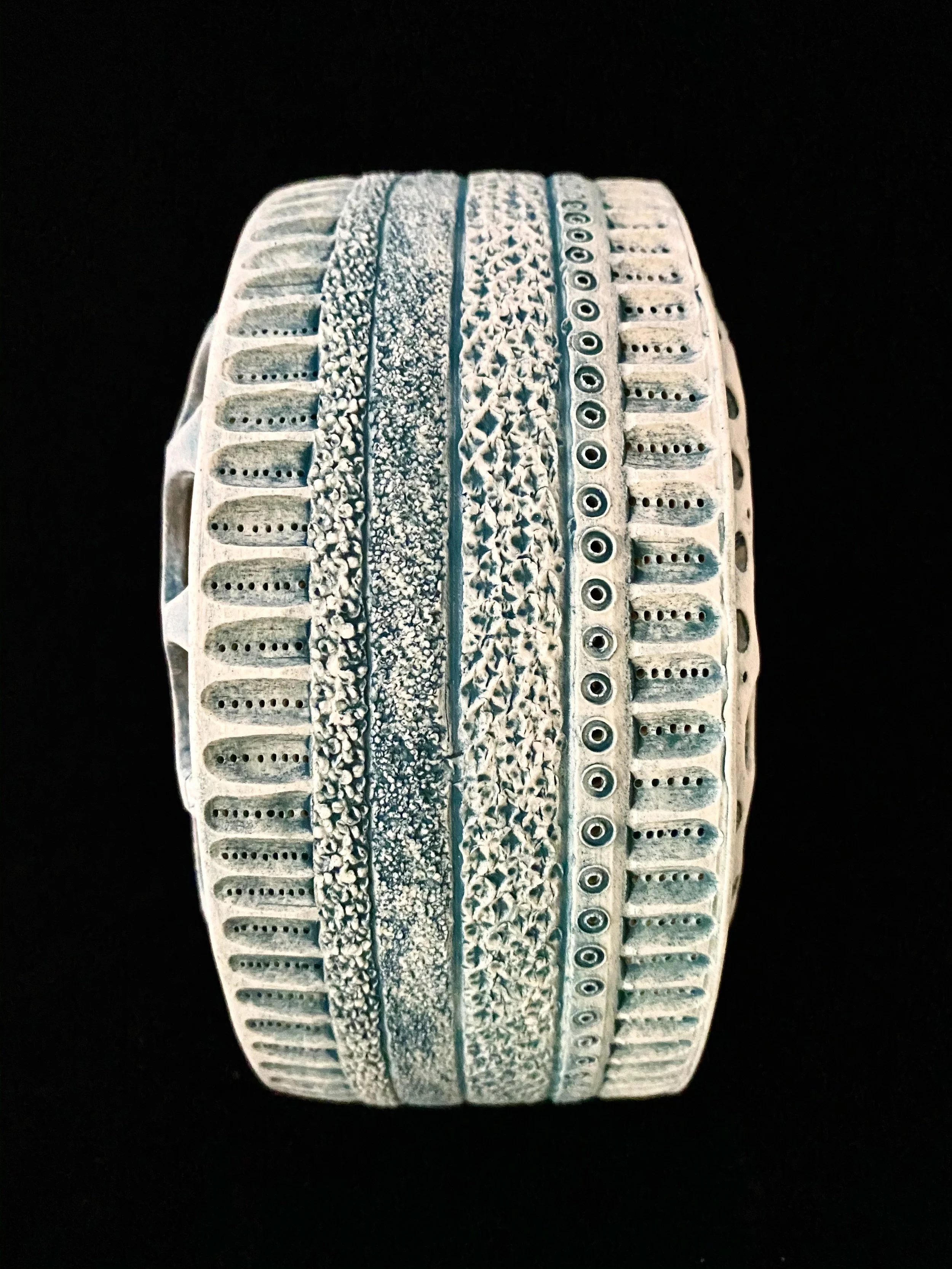 Centric Diatom pierced sculpture sea green, view #2