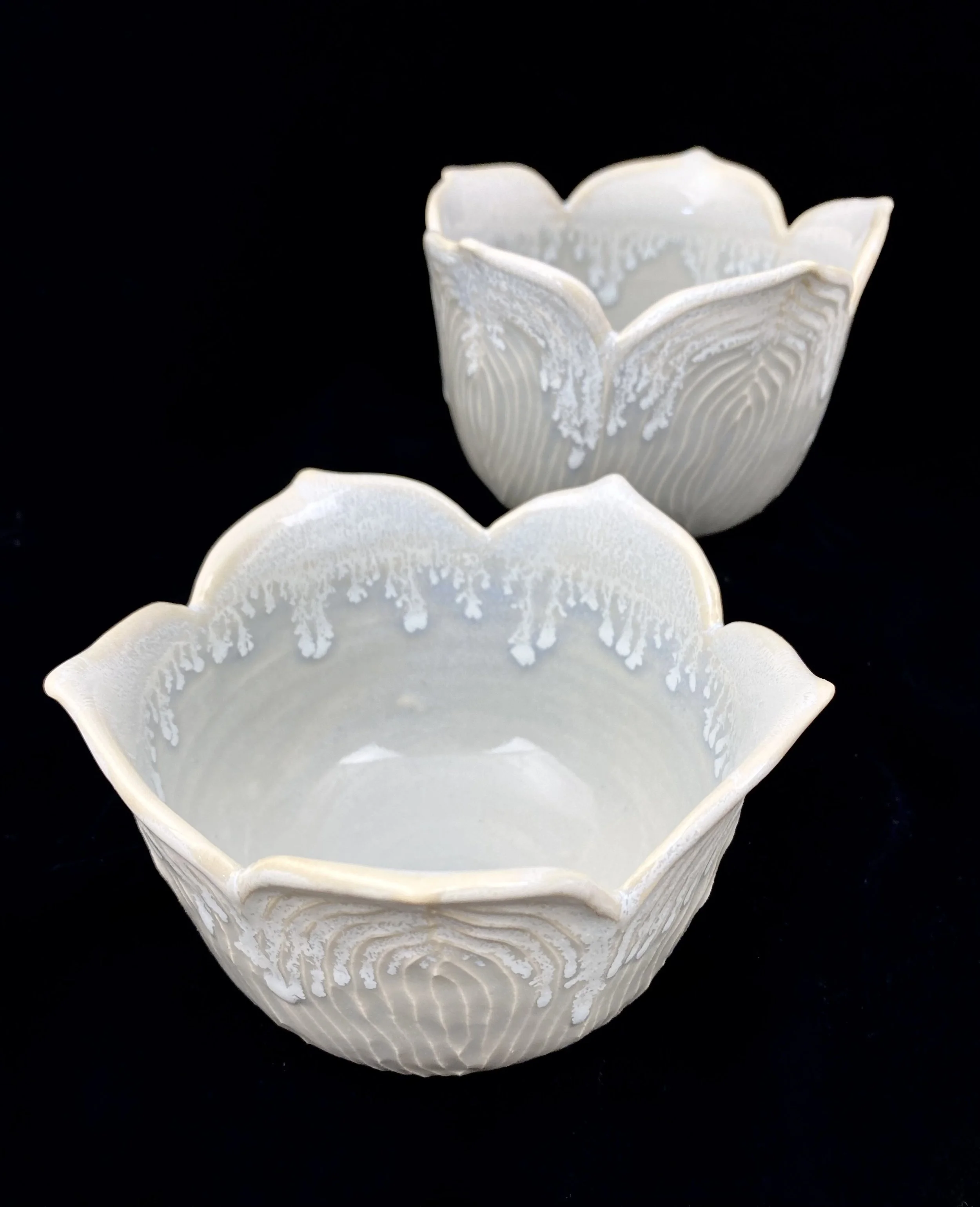 Ice Blue Floral Bowl