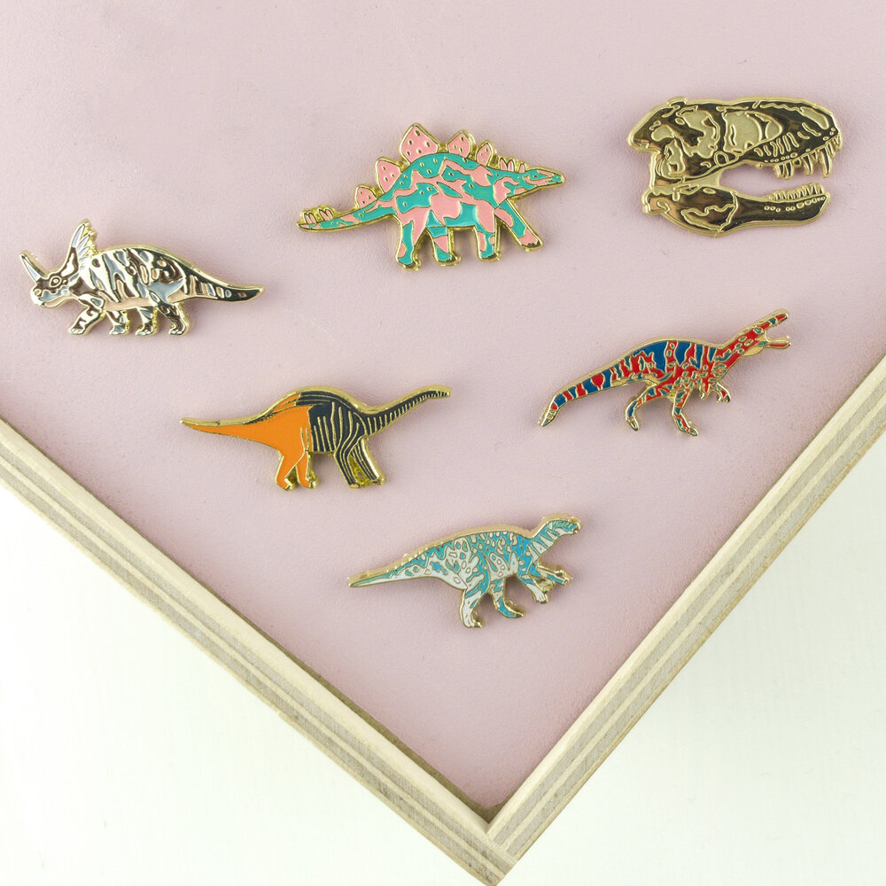 James Barker — Dinosaur Enamel Pins