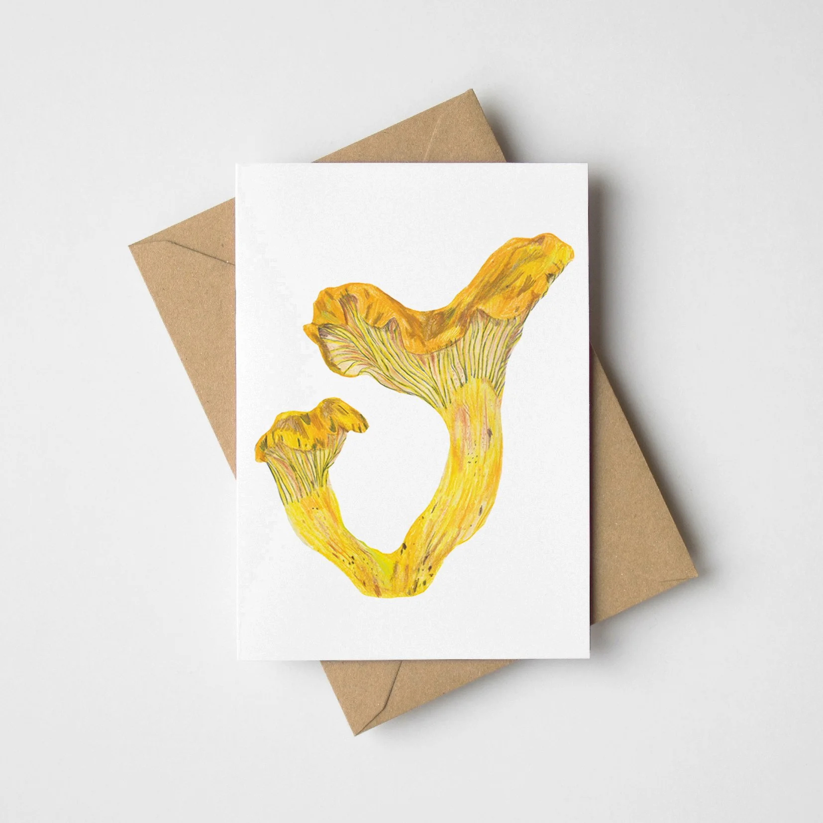 Mini Chanterelle Mushroom Greeting Card