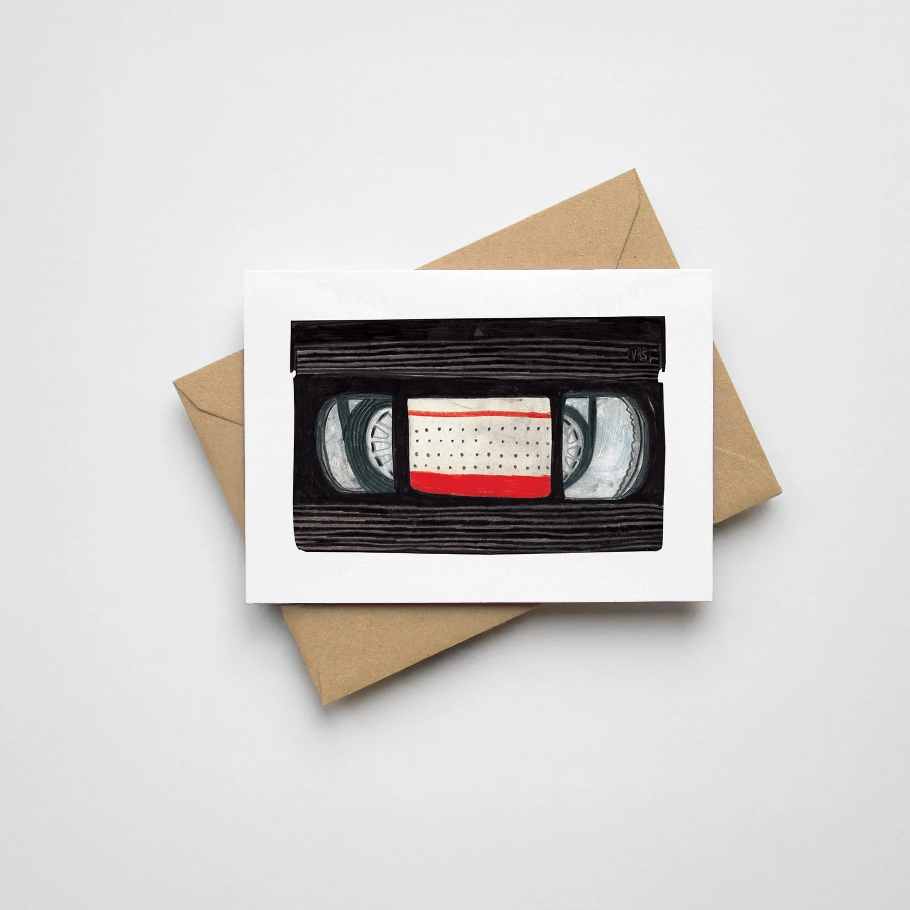 Mini VHS Tape Greeting Card