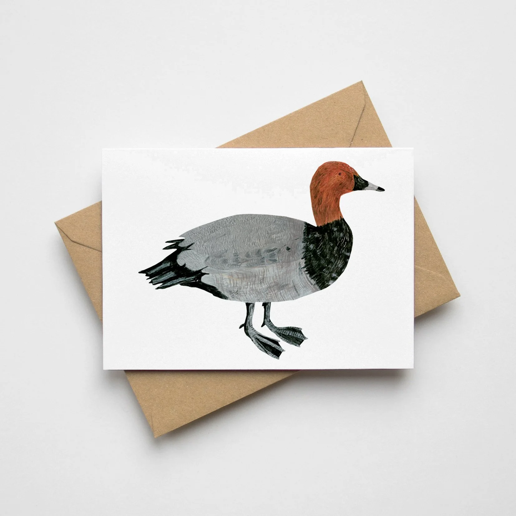 Mini Common Pochard Duck Greeting Card