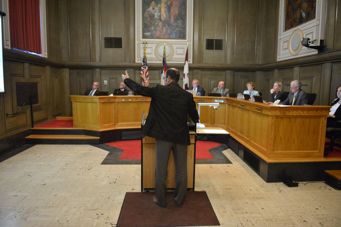 Presenting: David Tuch, President of Equinox Environmental, presents to the board the low impact environmental plan.