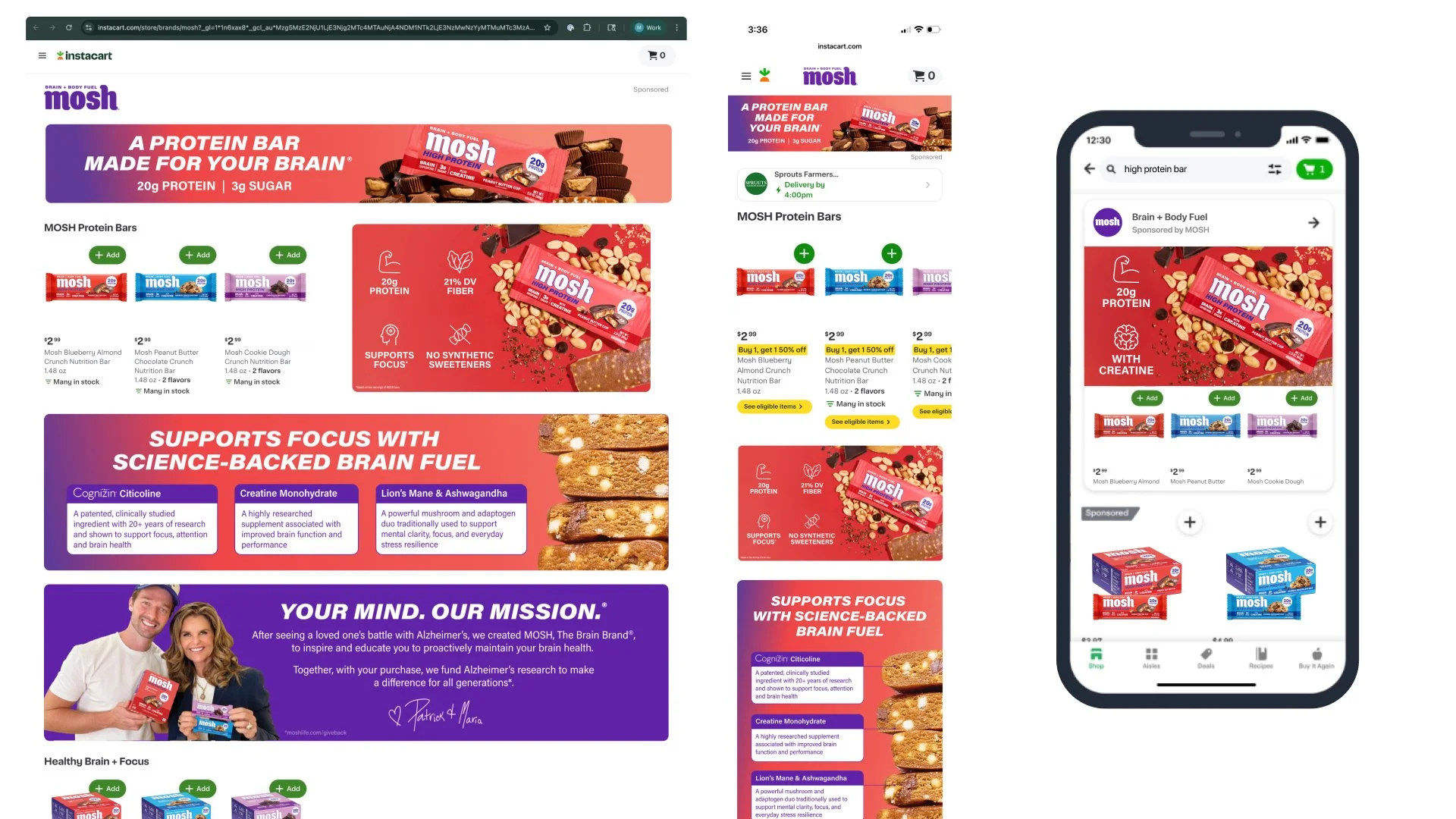 Instacart Brand Page & Display Campaign