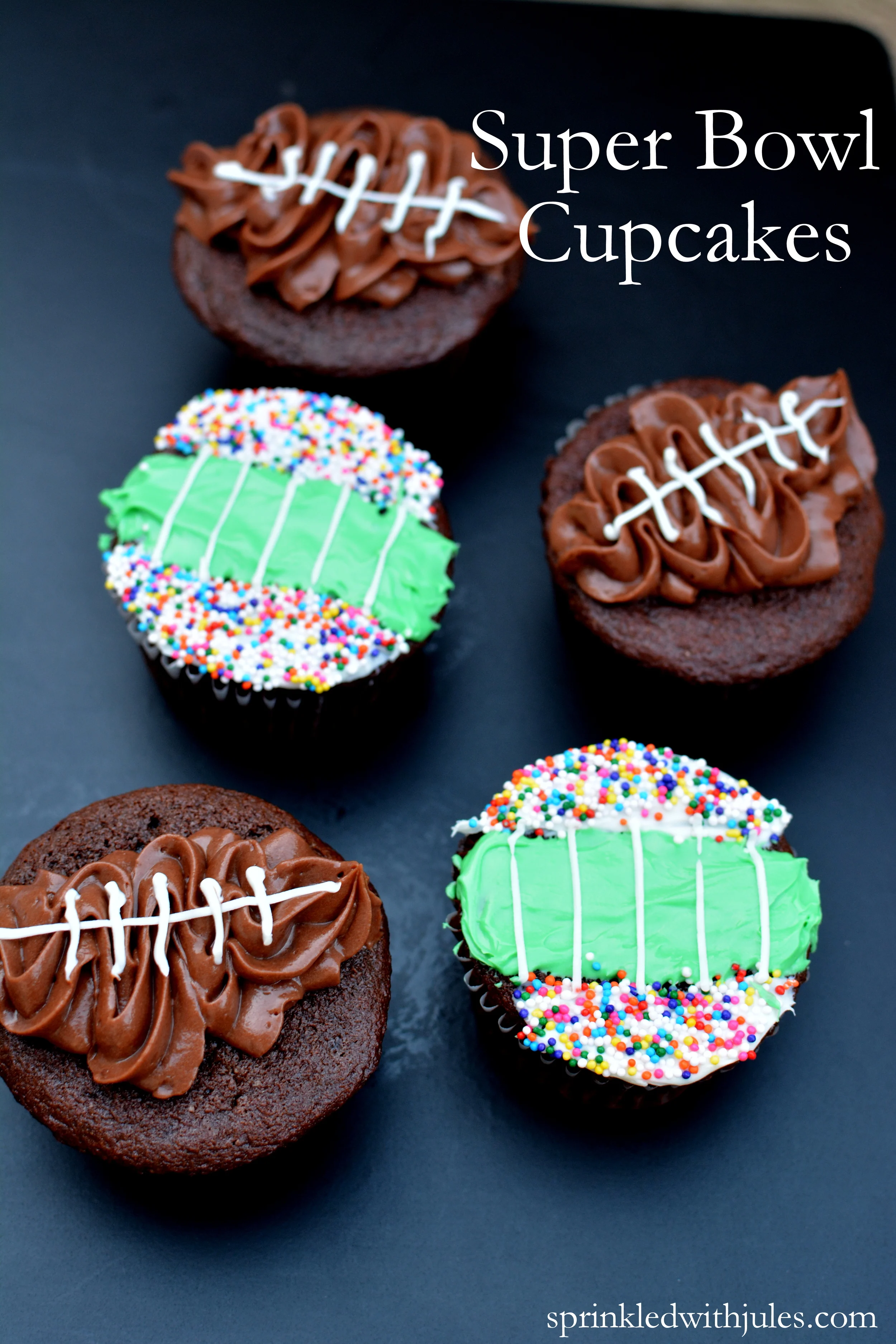   Super Bowl Cupcakes Tutorial &amp; Chocolate Cupcakes Recipe  