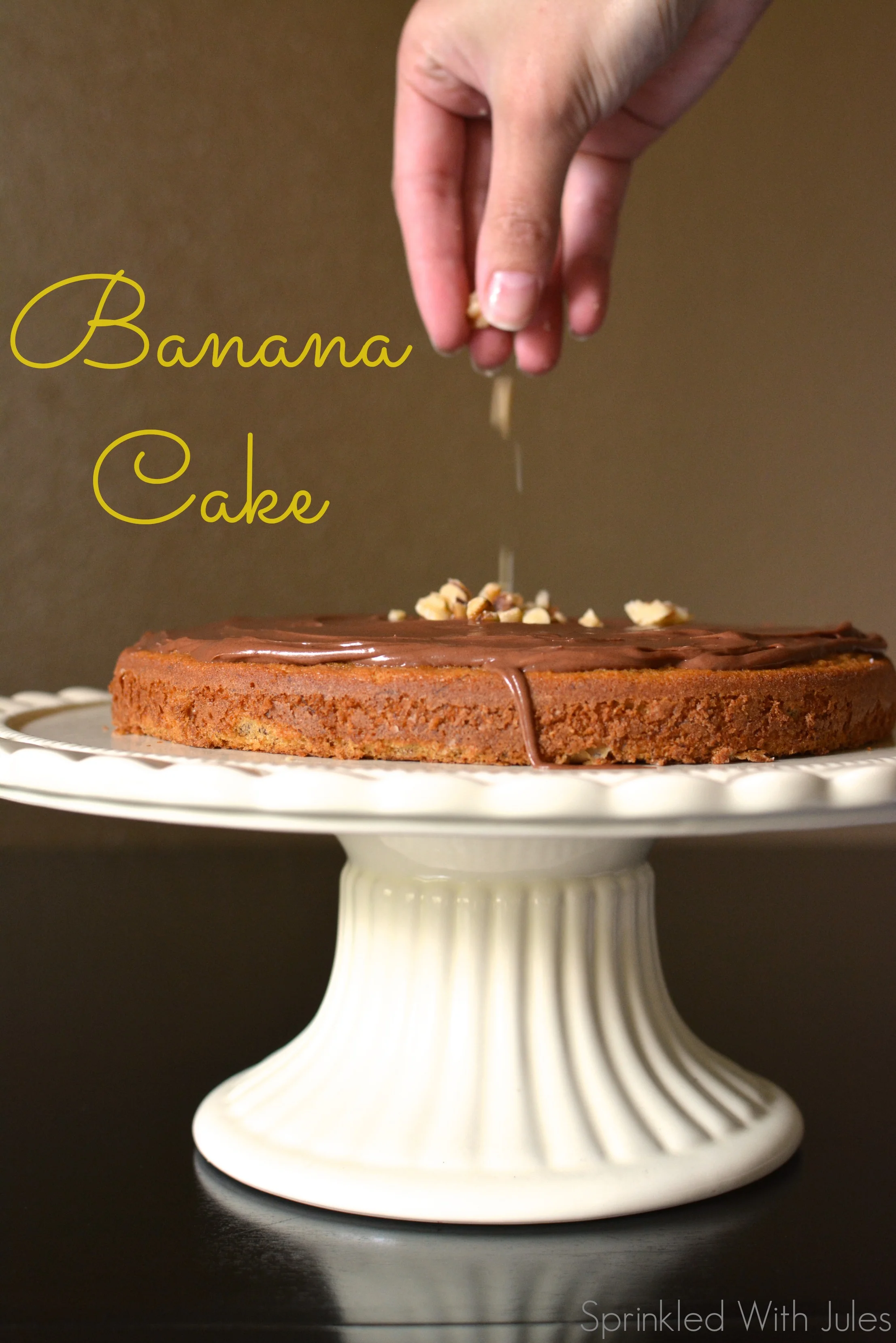 Banana Cake with Chocolate Cream Cheese Frosting