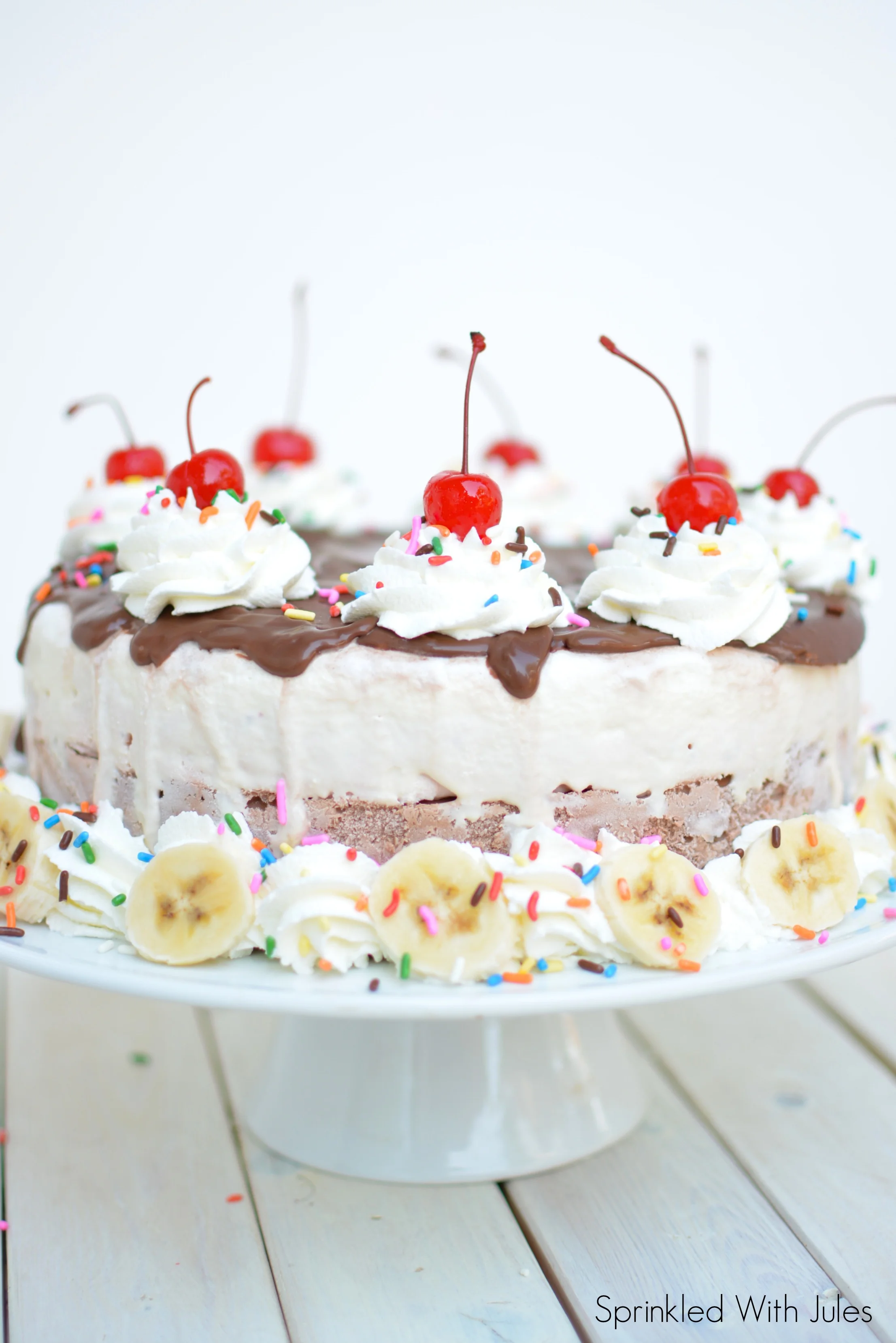  Banana Split Ice Cream Cake 