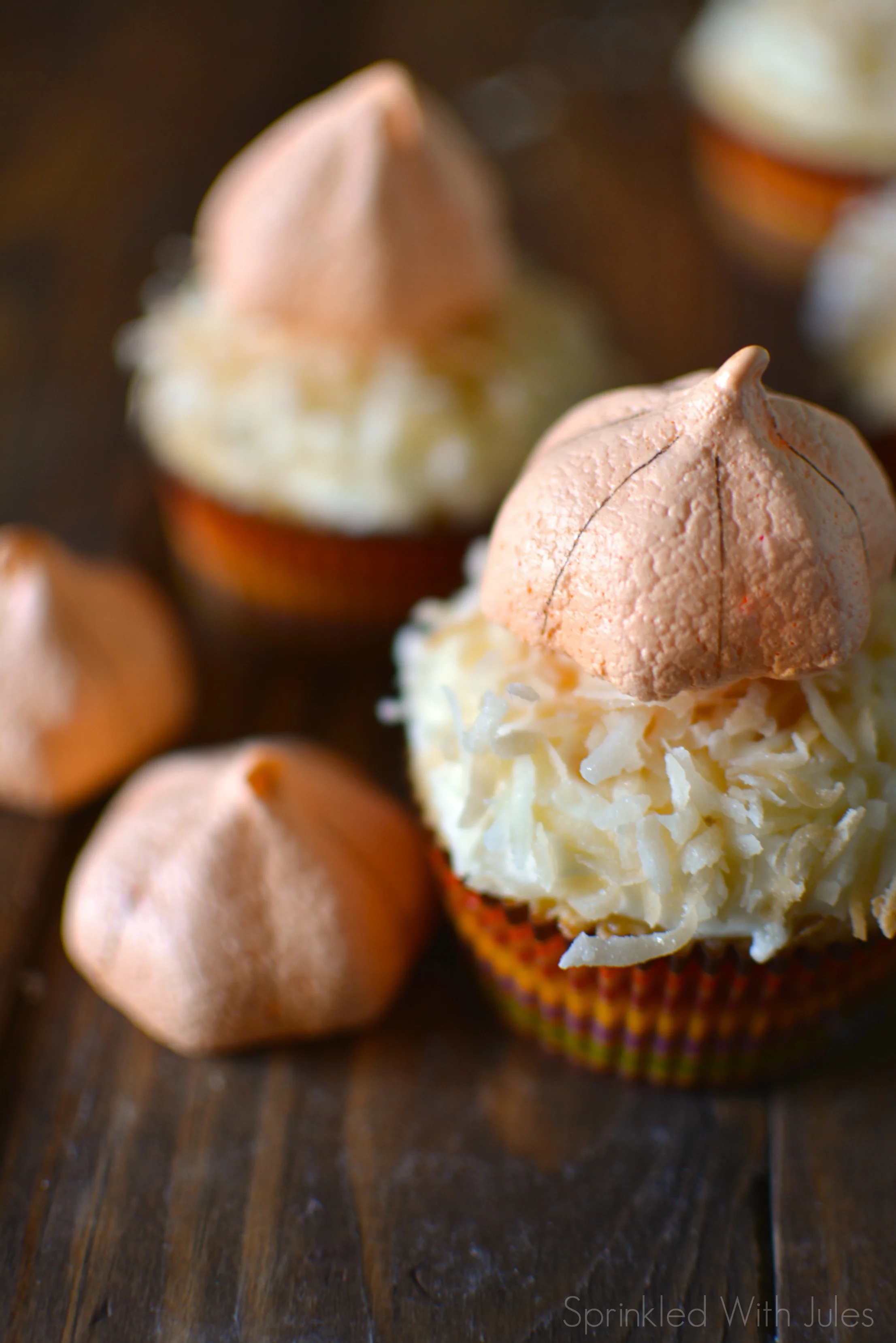 Pumpkin Meringue Cookies and Cupcakes