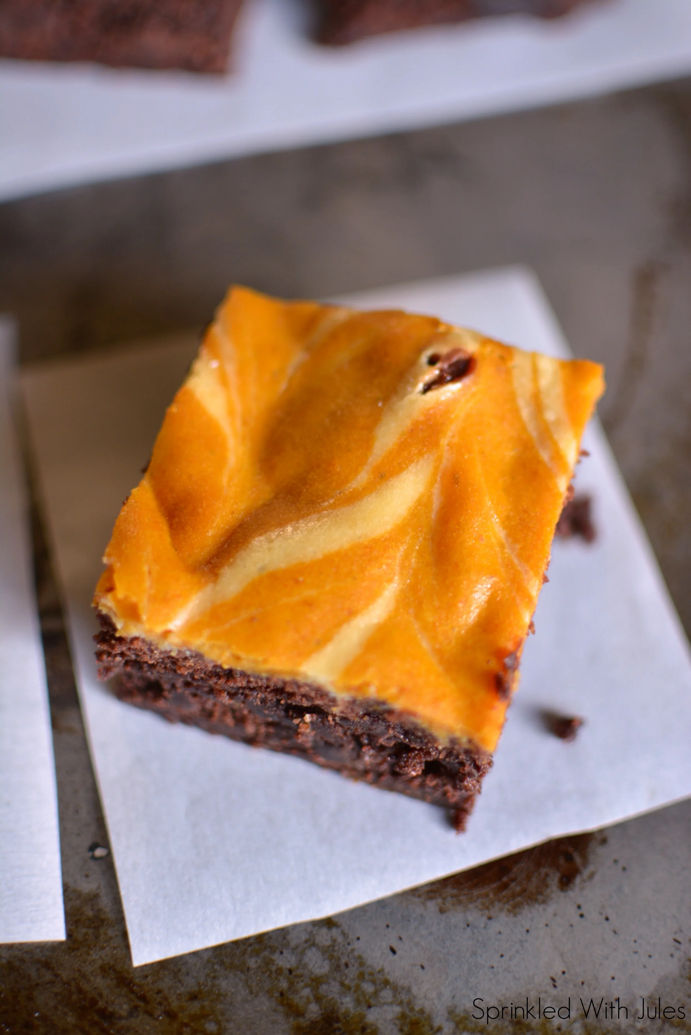 Pumpkin Cheesecake Swirl Brownies