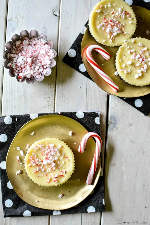 White Chocolate Peppermint Cheesecake Cups