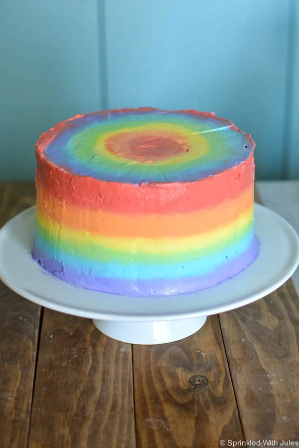 Rainbow Green Velvet Cake