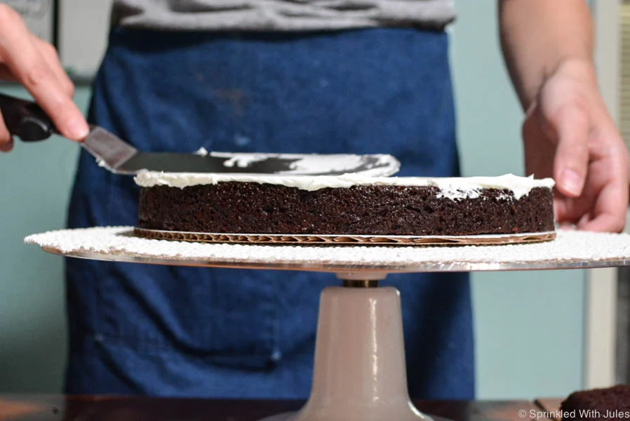 How To Stack and Crumb Coat a Cake — Sprinkled With Jules