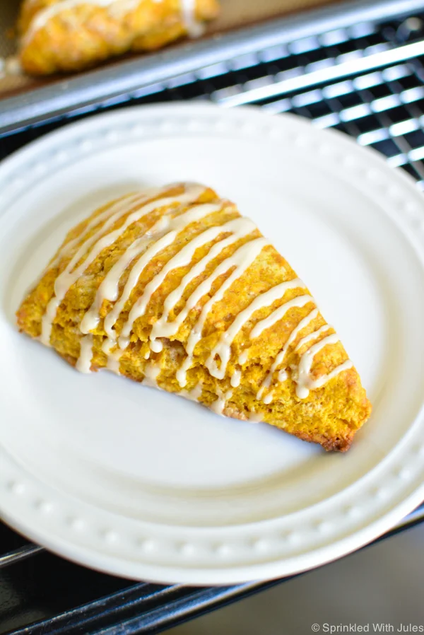 Pumpkin Spice Scones with Maple Glaze