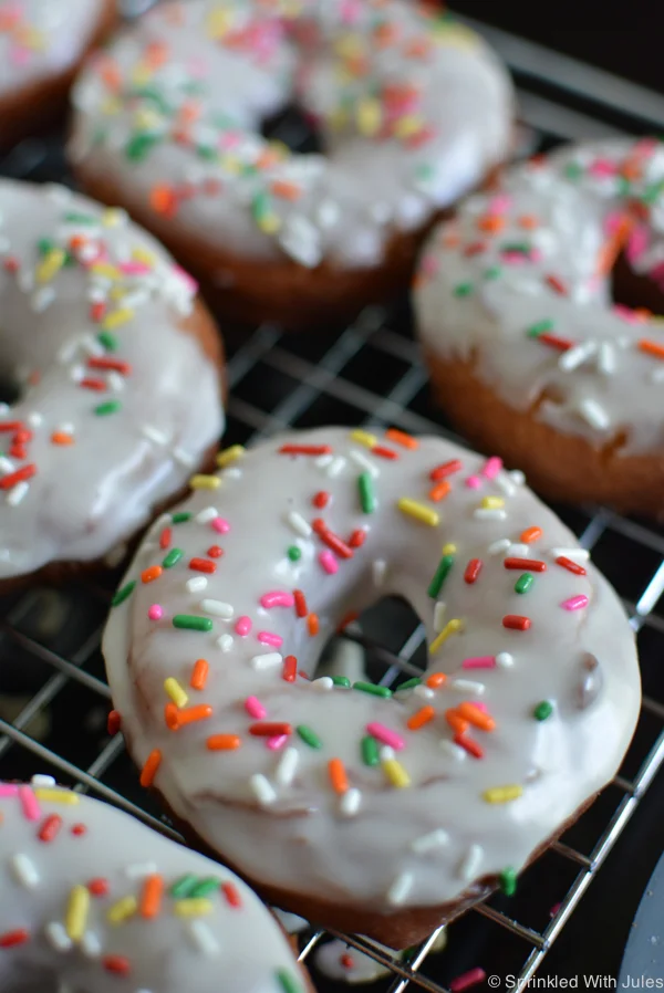 Cake Donuts with Vanilla Glaze — Sprinkled With Jules
