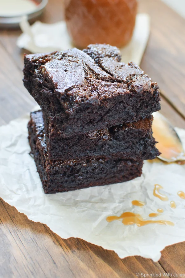 Sea Salt Caramel Brownies — Sprinkled With Jules