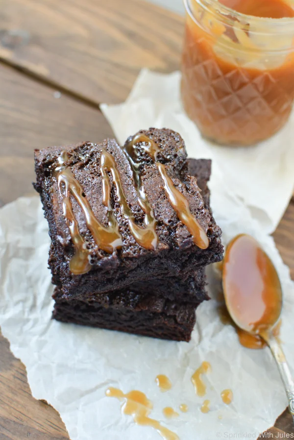 Sea Salt Caramel Brownies — Sprinkled With Jules