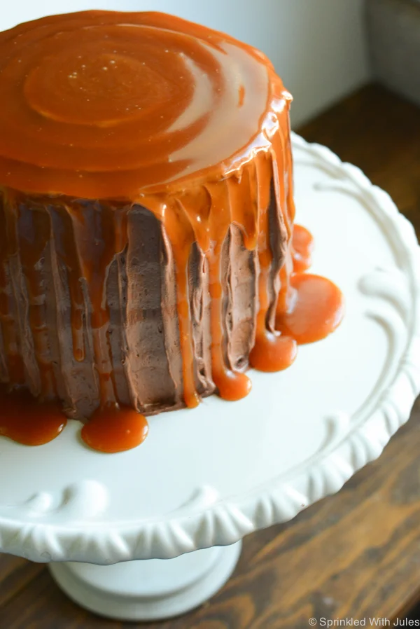 Chocolate Caramel Cake — Sprinkled With Jules