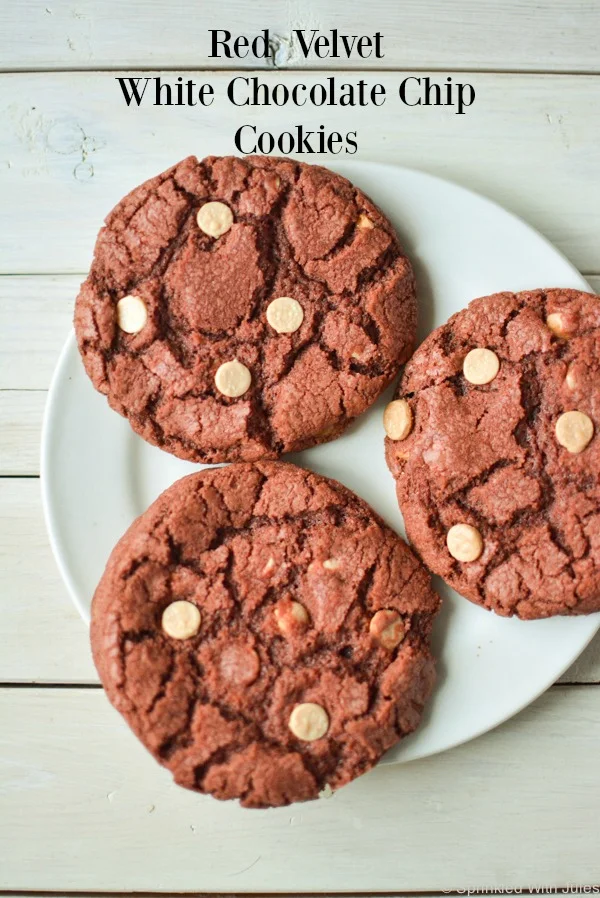 Red Velvet White Chocolate Chip Cookies