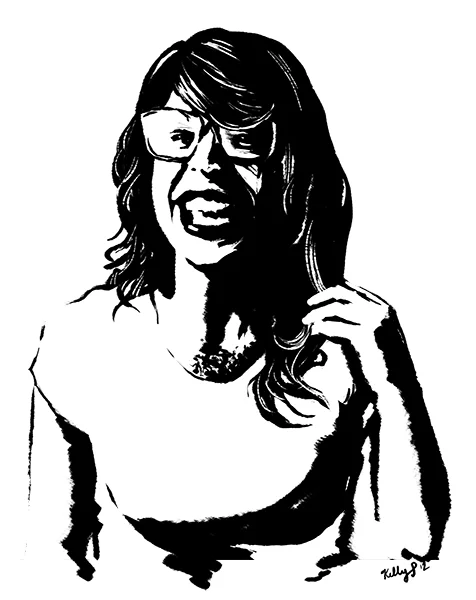 Game Gurlz Miranda from Mega64. Digital. PSCS4
30 minute inking/ sketching exercise digitally. I’m loving playing with photoshop brushes. This is a special gift to Derrick since I’m a failure at sending Christmas gifts. Hope you have a great Christmas Derrick and enjoy this drawing!
