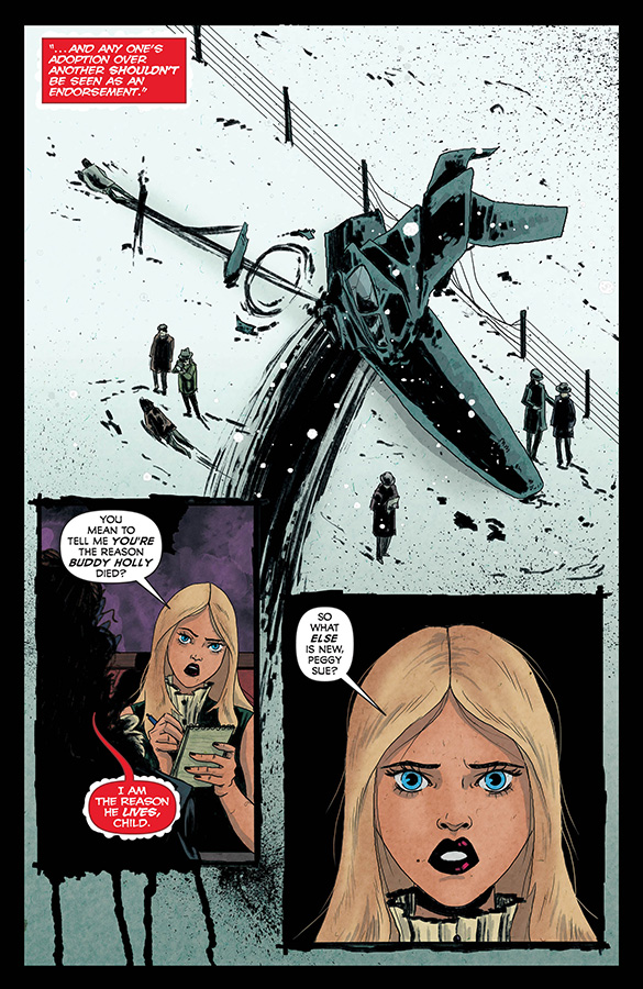 Writer: Joe Harris/ Line Artist: Megan Hutchison/ Color Artist: Kelly Fitzpatrick/ Cover Artist: Megan Hutchison/ Letterer: Michael David Thomas/ Designer: Tom Muller