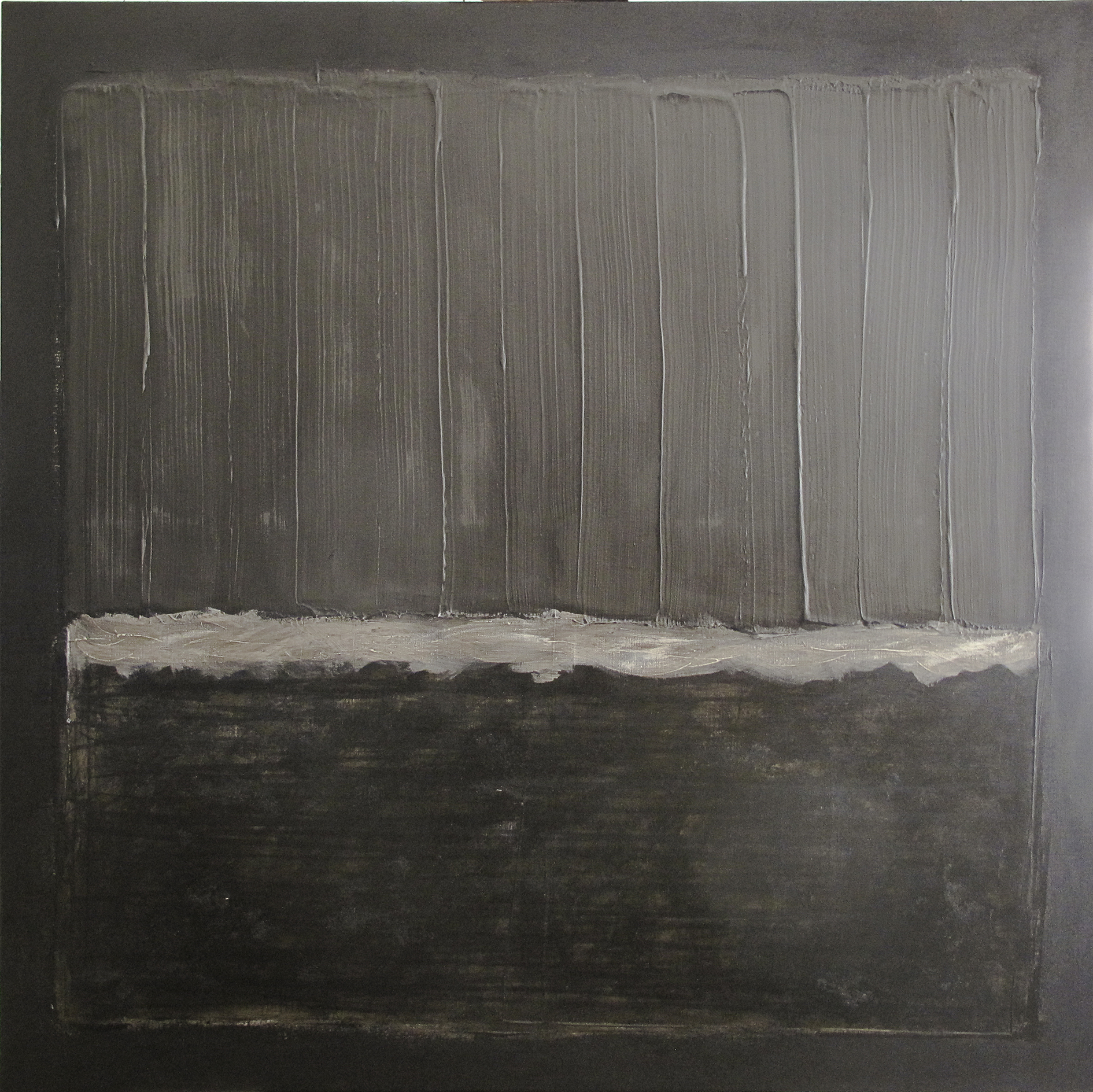 2013 | White Over Brown | 130 x 130 cm | technique mixte