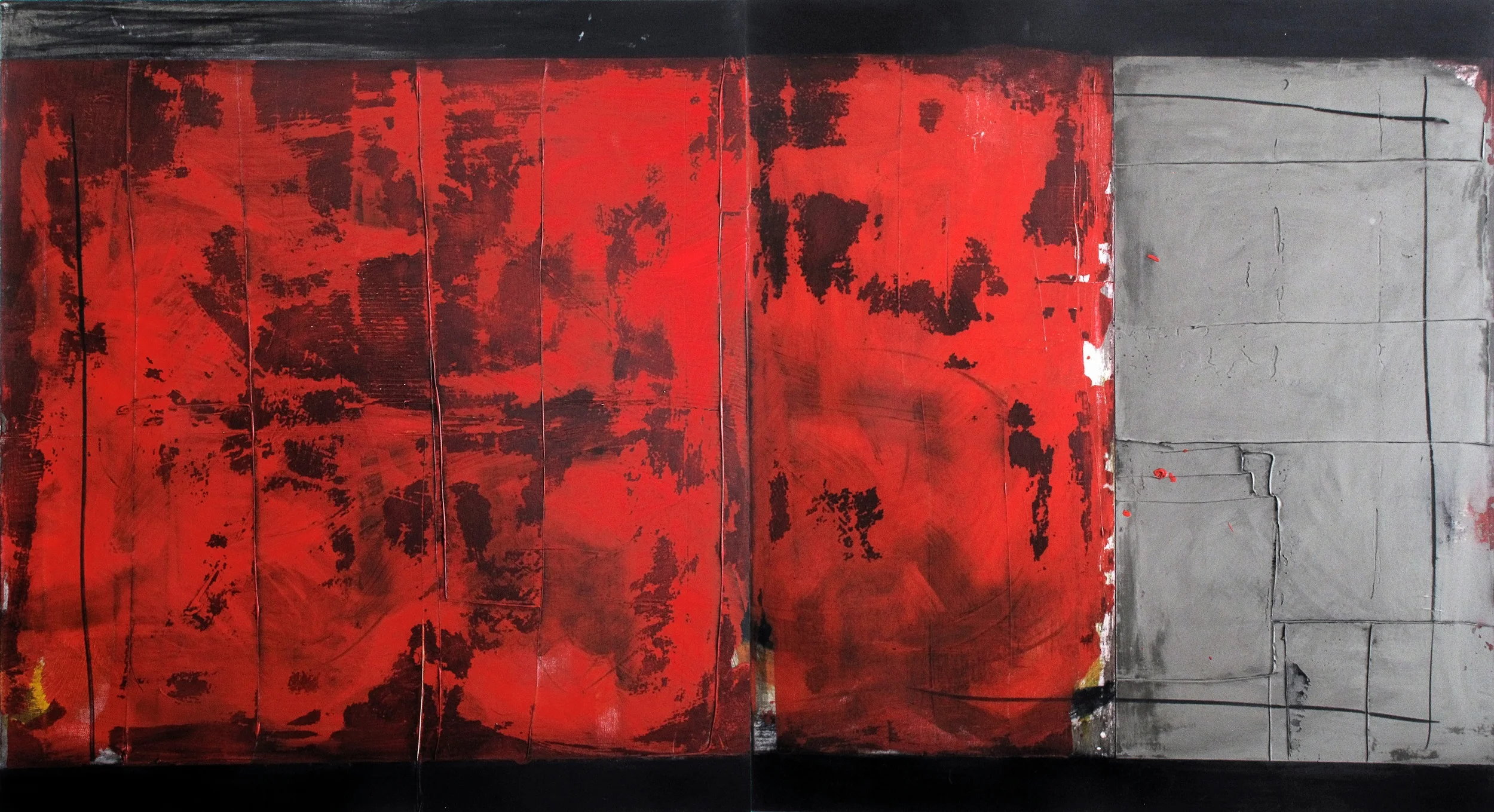 2013 | dyptique sans titre | 110 x 200 cm | technique mixte | coll. privée