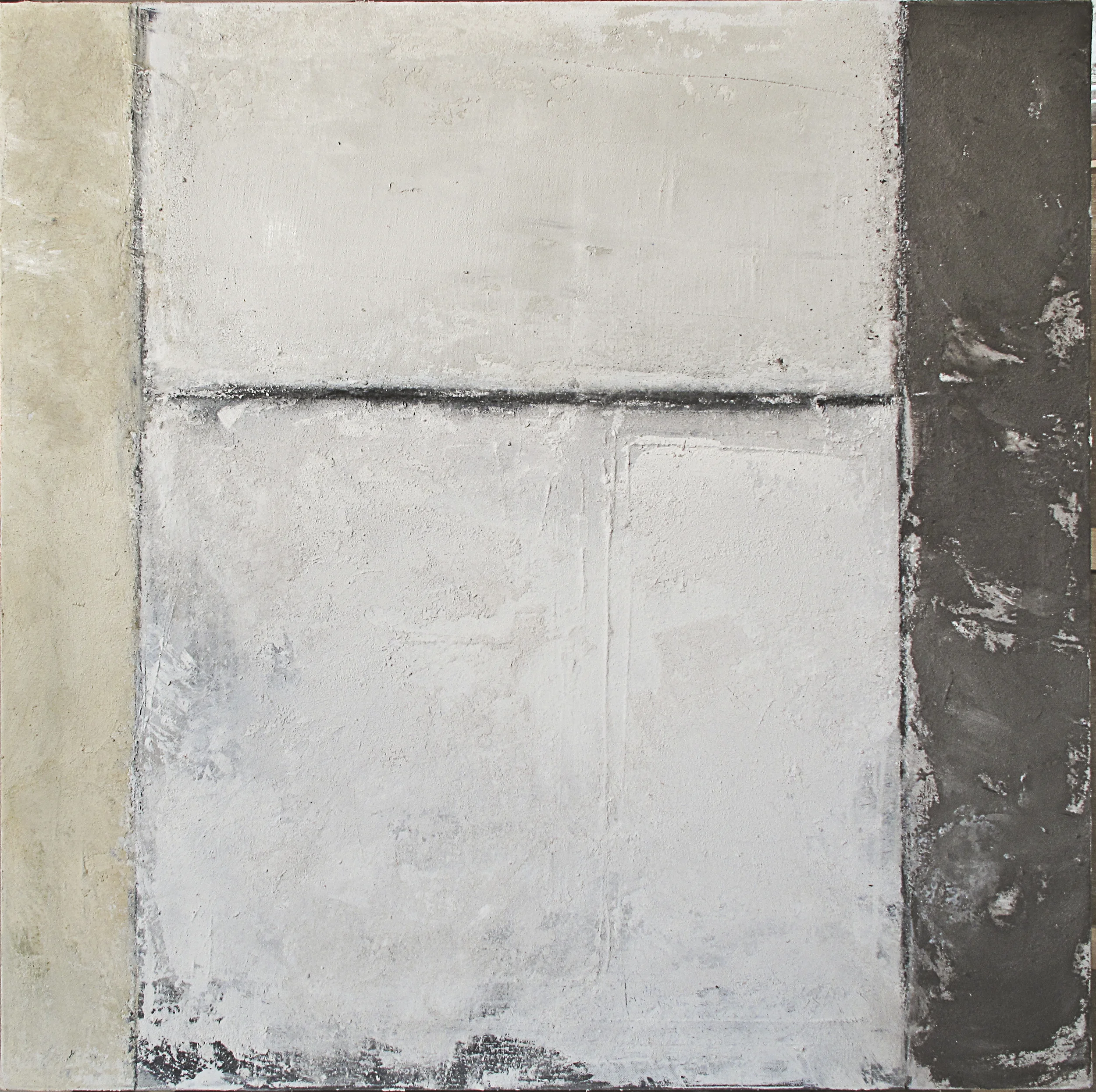 2014 | View On The Fifth | 110 x 110 cm | Acrylique, fusain, colle et pigments.