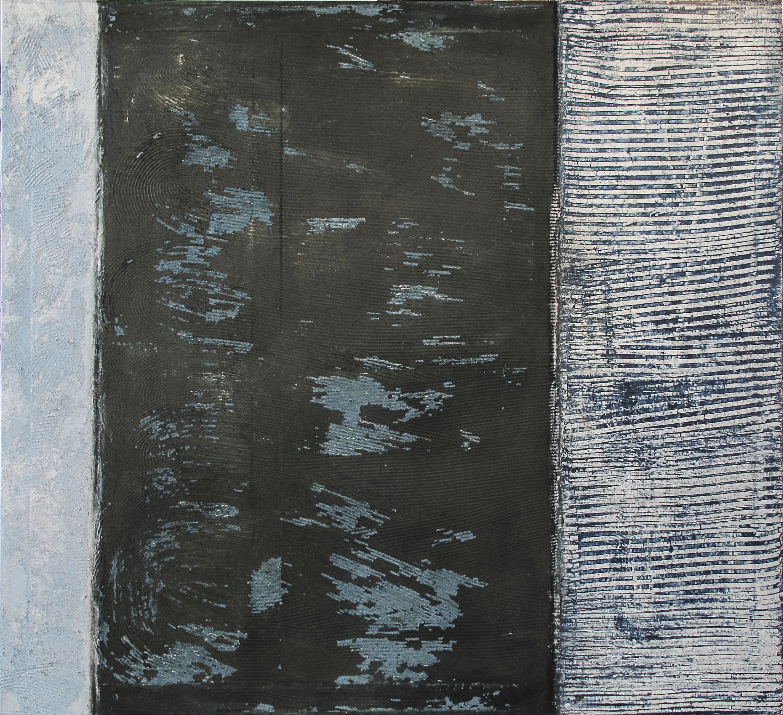 2014 | Suite : Piece #3 | 140 x 160 cm | Acrylique, fusain, colle et pigments.