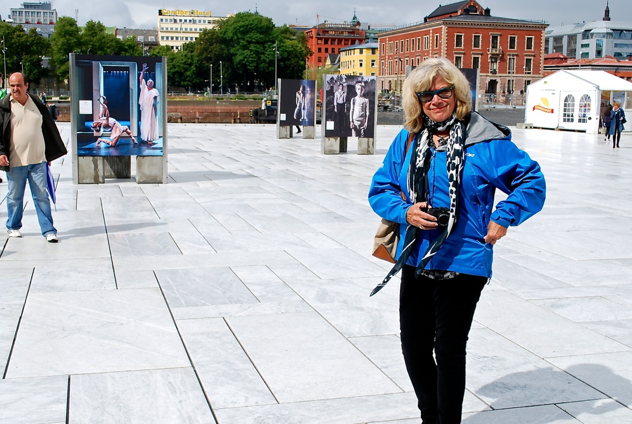 Sue Frause at the Oslo Opera House in Norway.